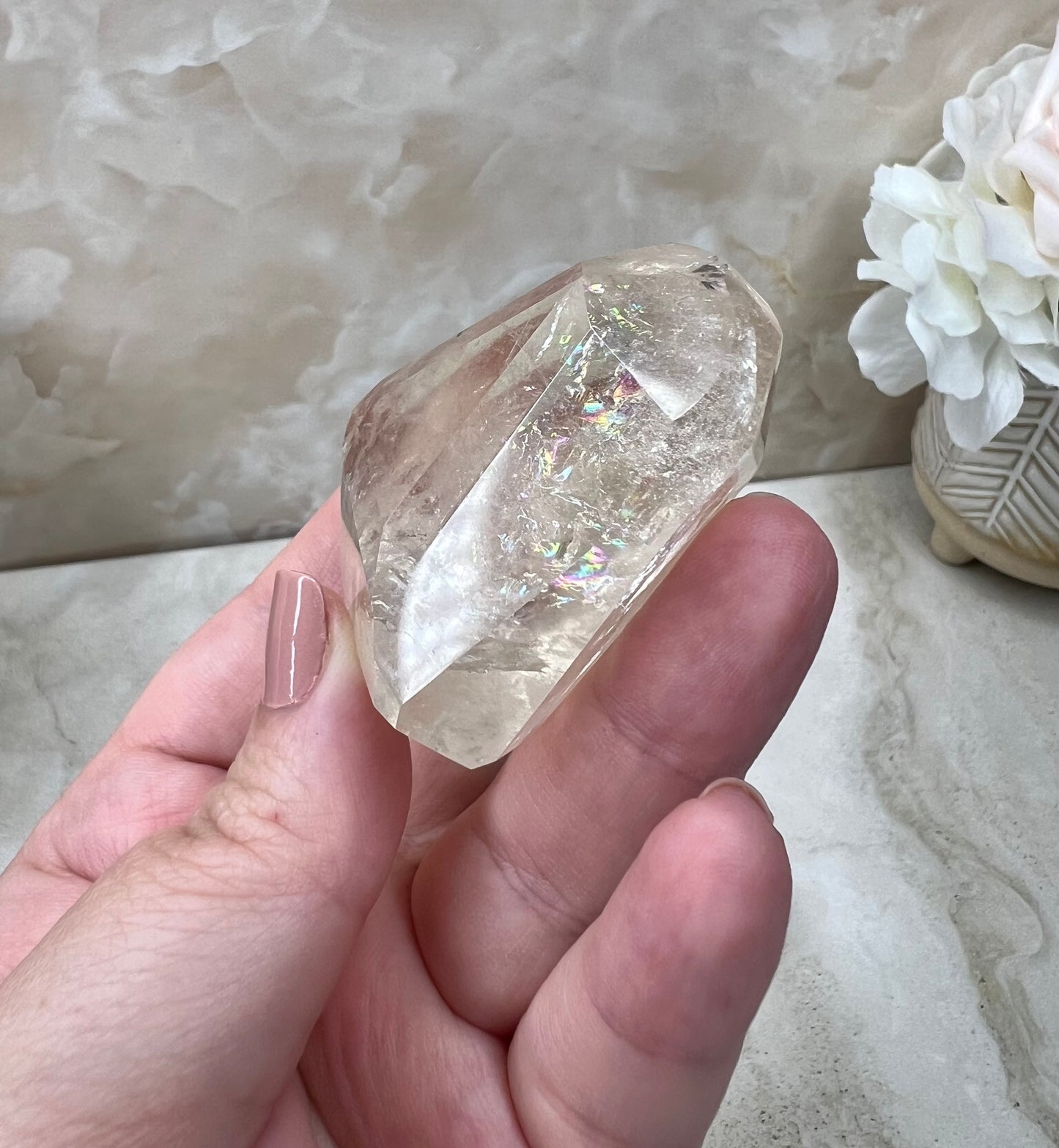 Faceted Citrine Quartz Heart from Brazil