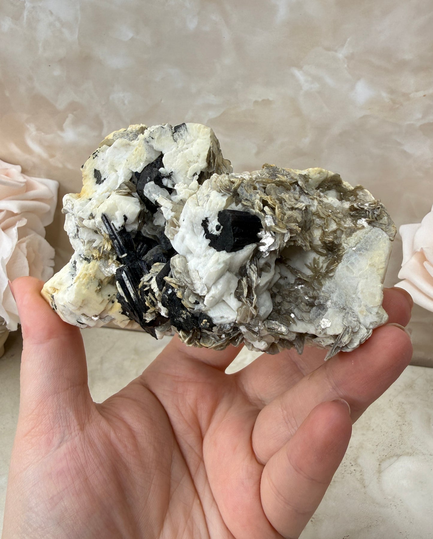 Namibian Tourmaline on Feldspar