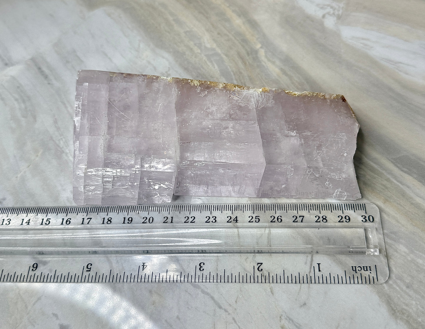 Half Polished Purple Calcite from Madagascar