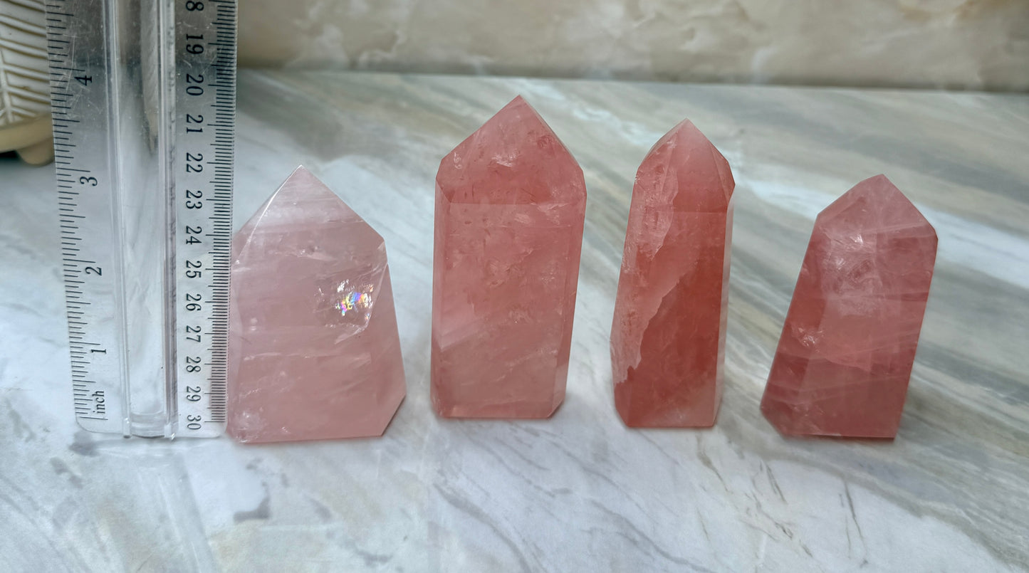 High Quality Rose Quartz Tower