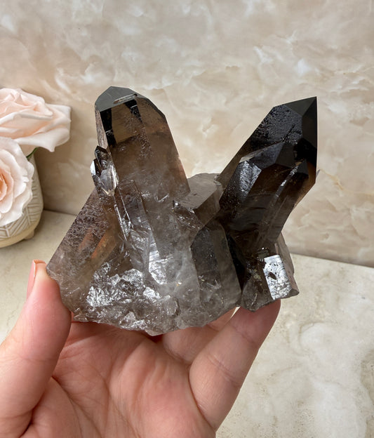 Smokey Quartz Cluster (Heated)
