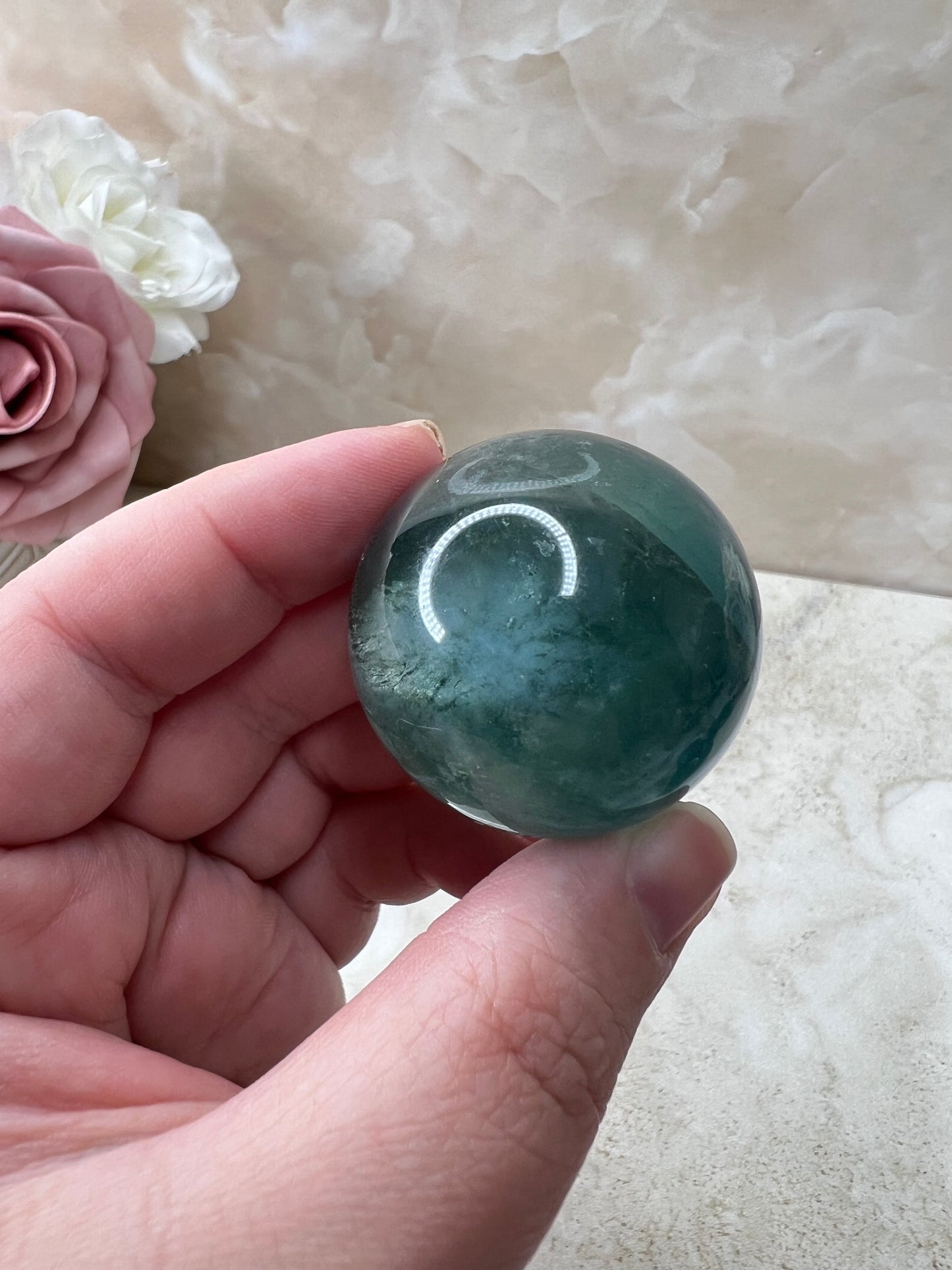 Blue/Green Fluorite Sphere 36mm