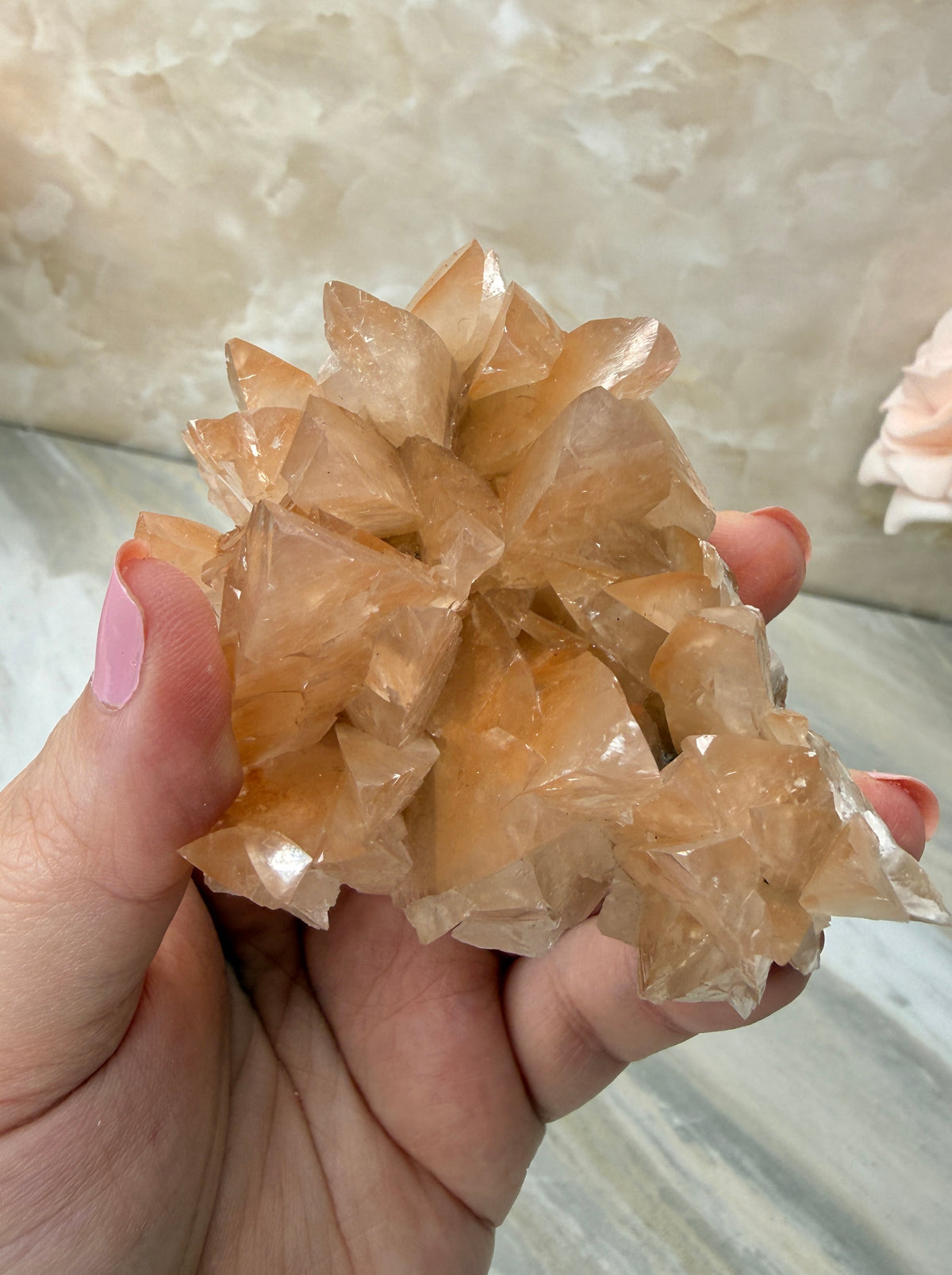 Pink/Peach Dogtooth Calcite