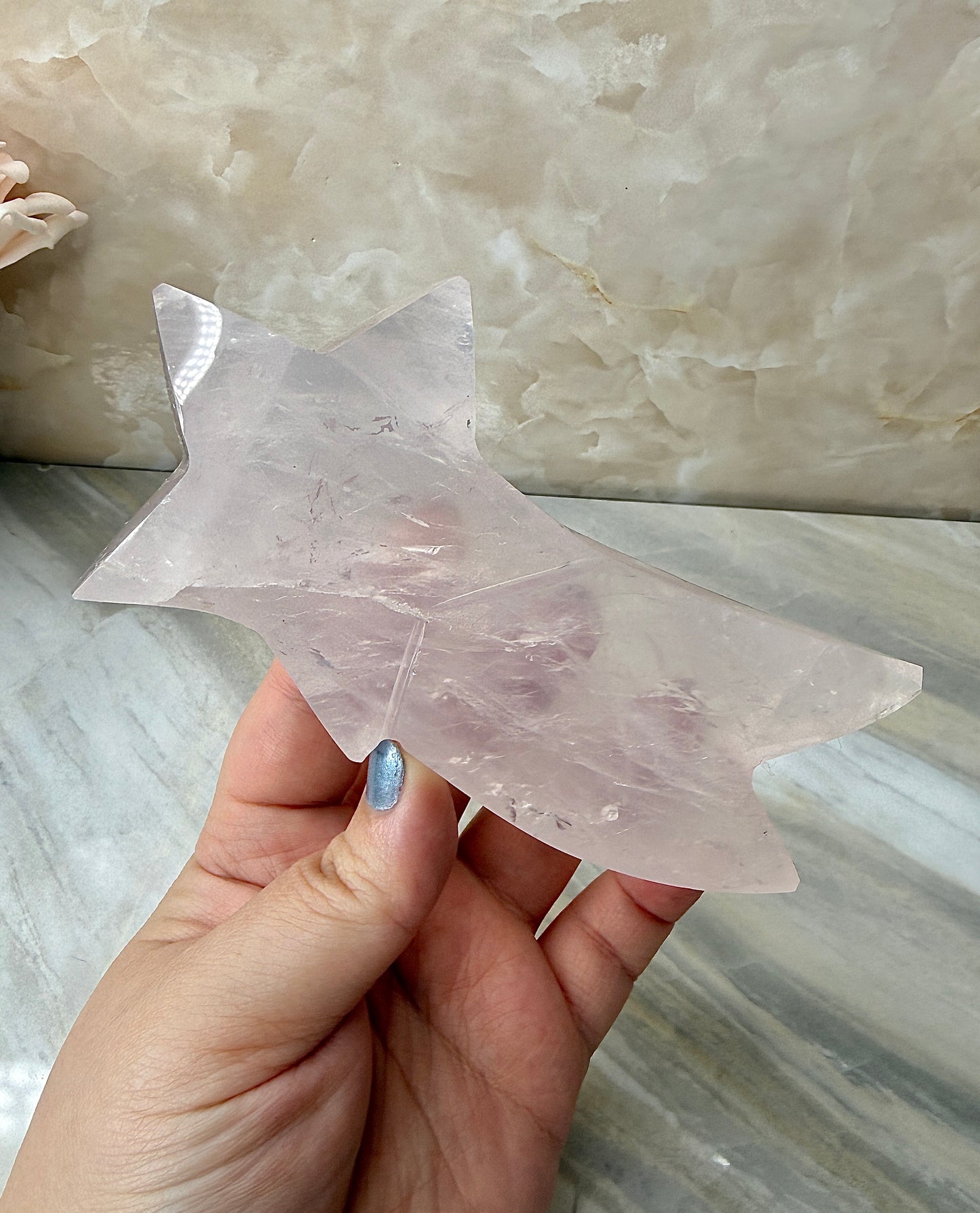 Girasol Rose Quartz Shooting Star from Brazil