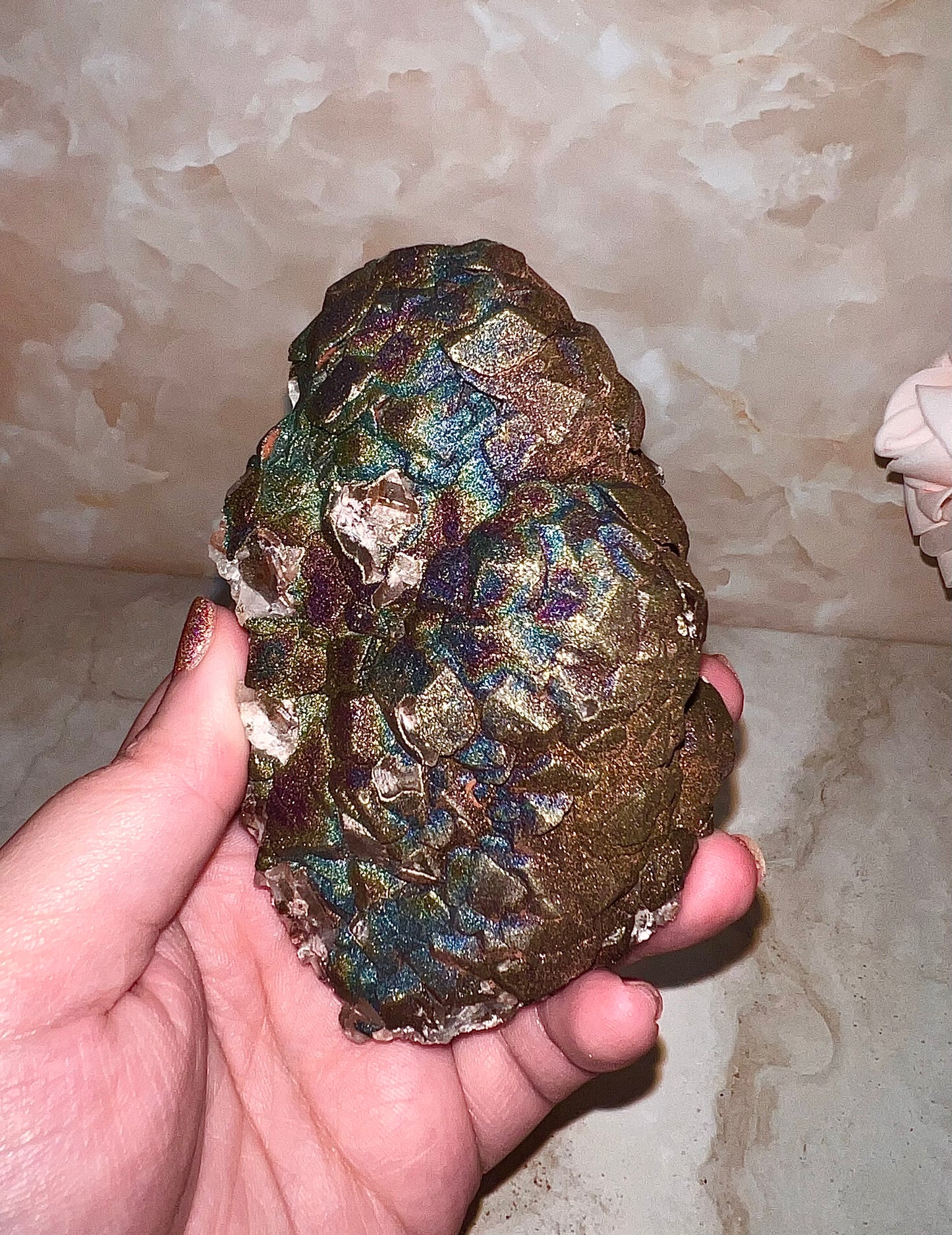 High Quality Chalcopyrite on Benz Calcite