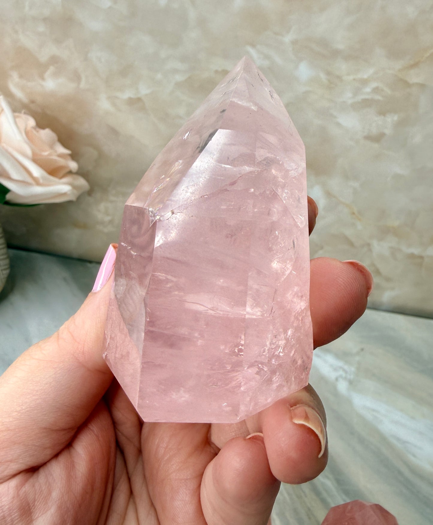 High Quality Rose Quartz Tower