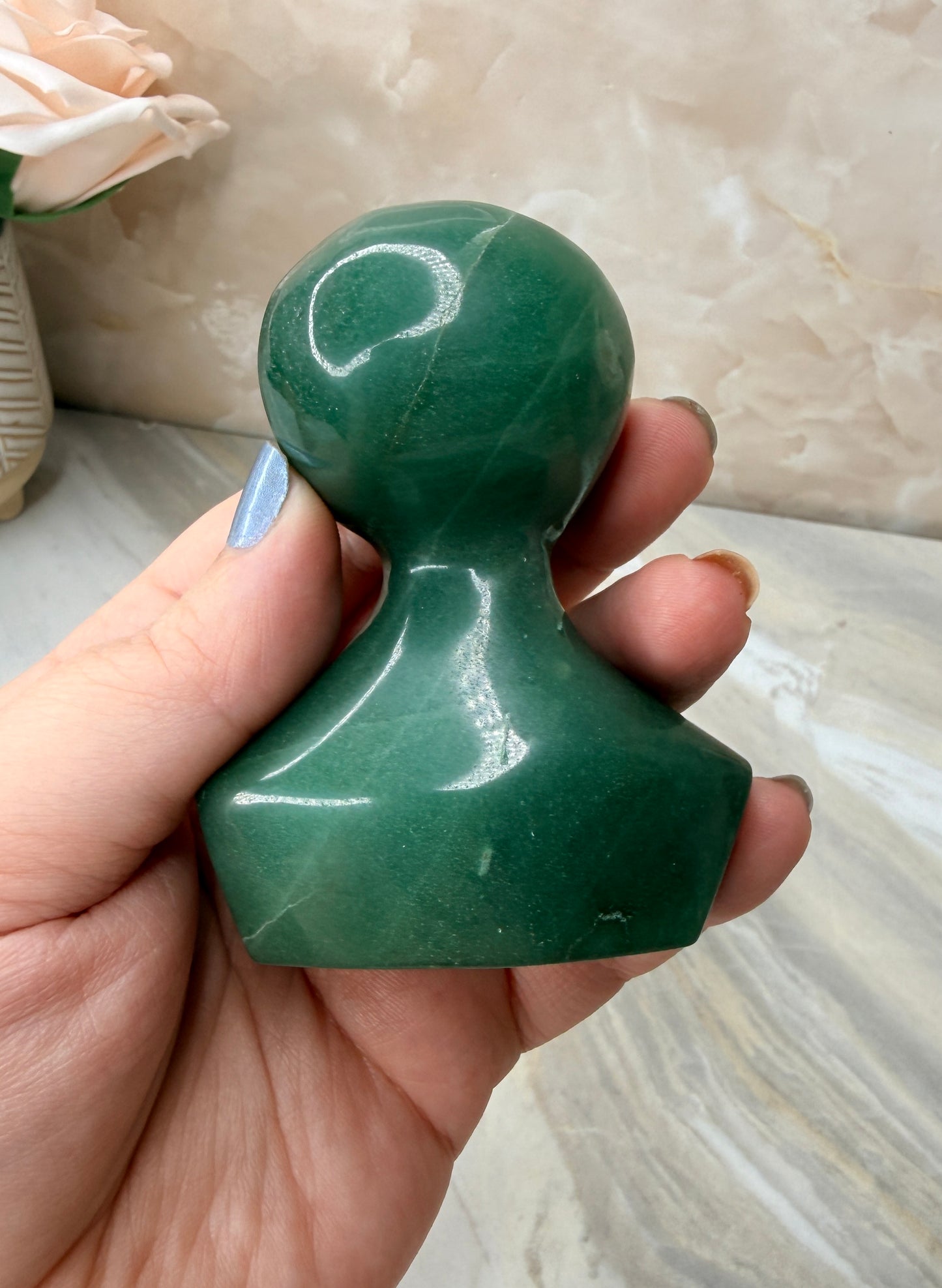 Custom Green Aventurine Alien from Brazil