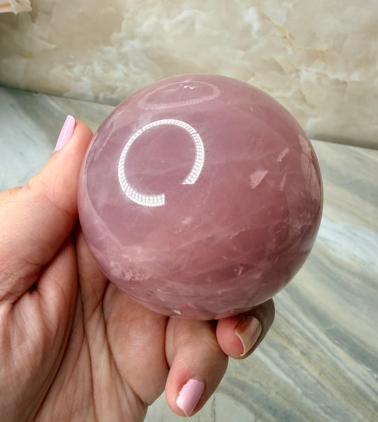 High Quality Rose Quartz Sphere 65mm