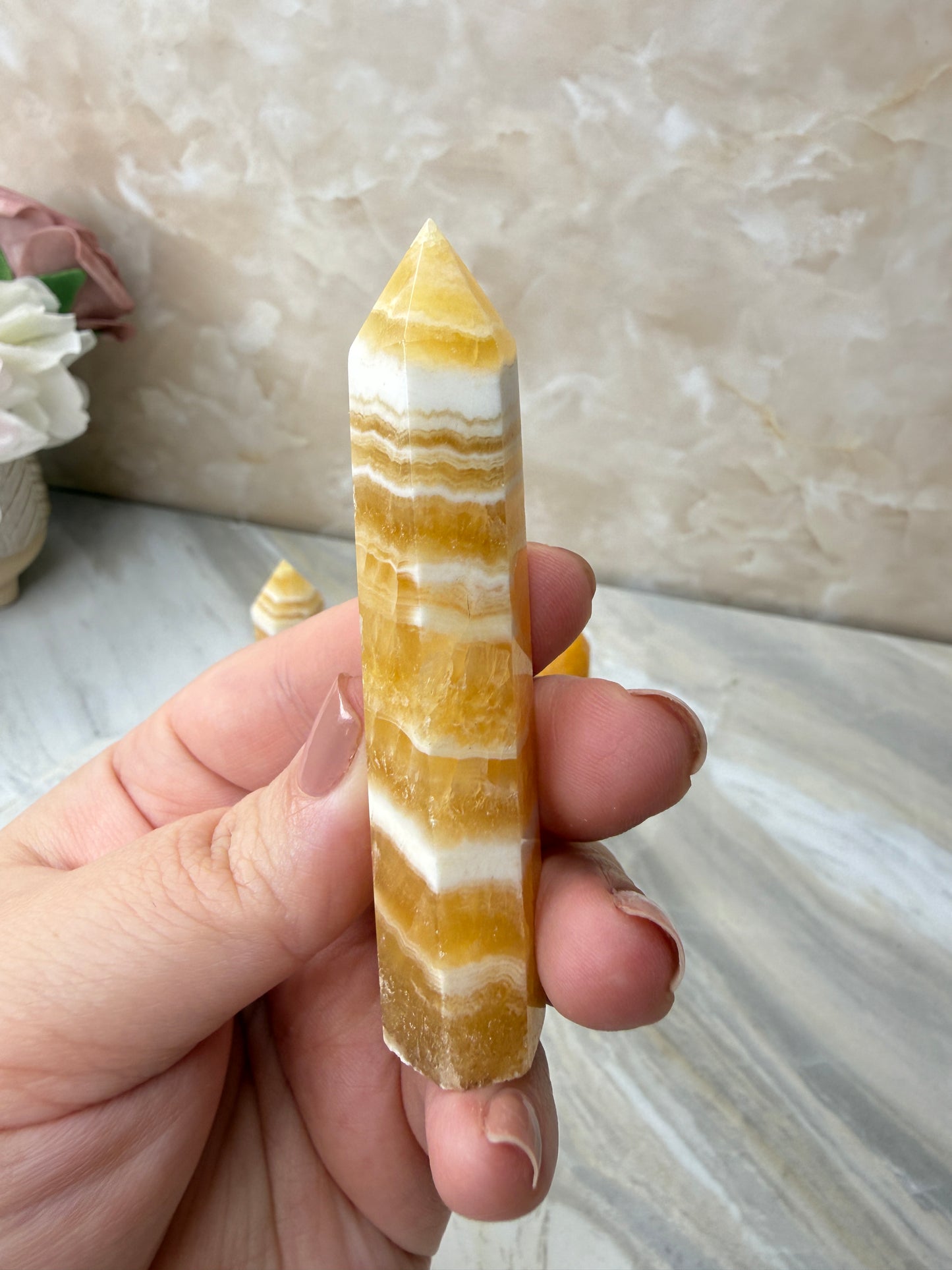 Orange Calcite Tower