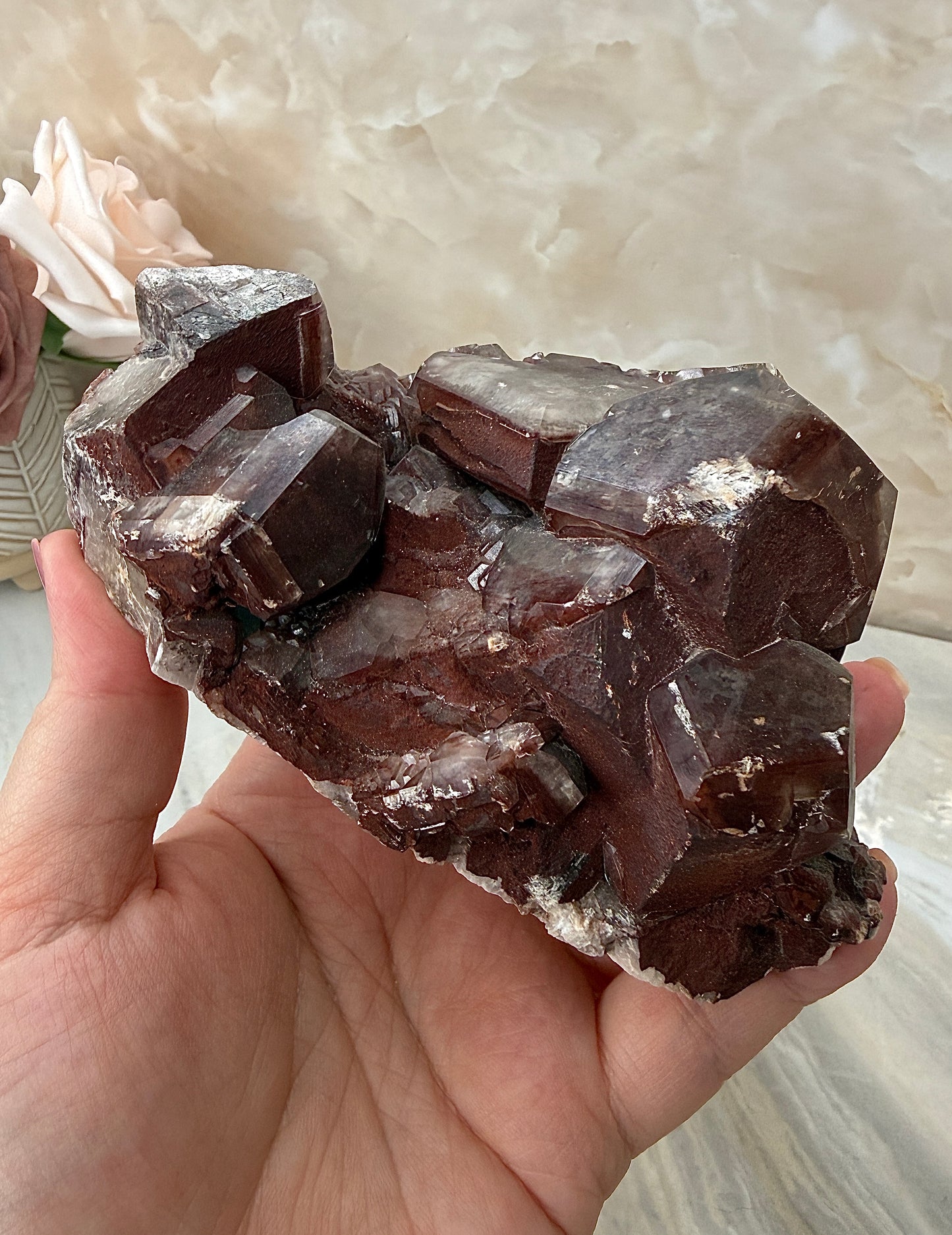 Chocolate Calcite Cluster