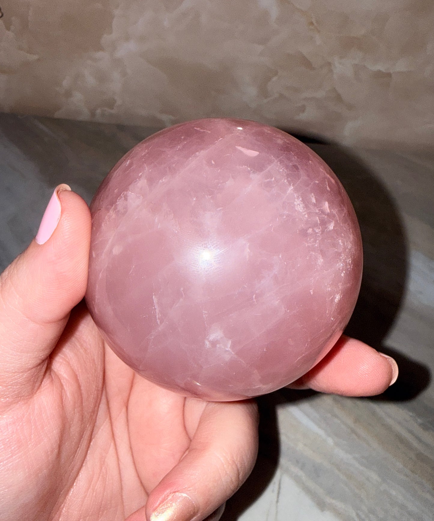 High Quality Rose Quartz Sphere 65mm