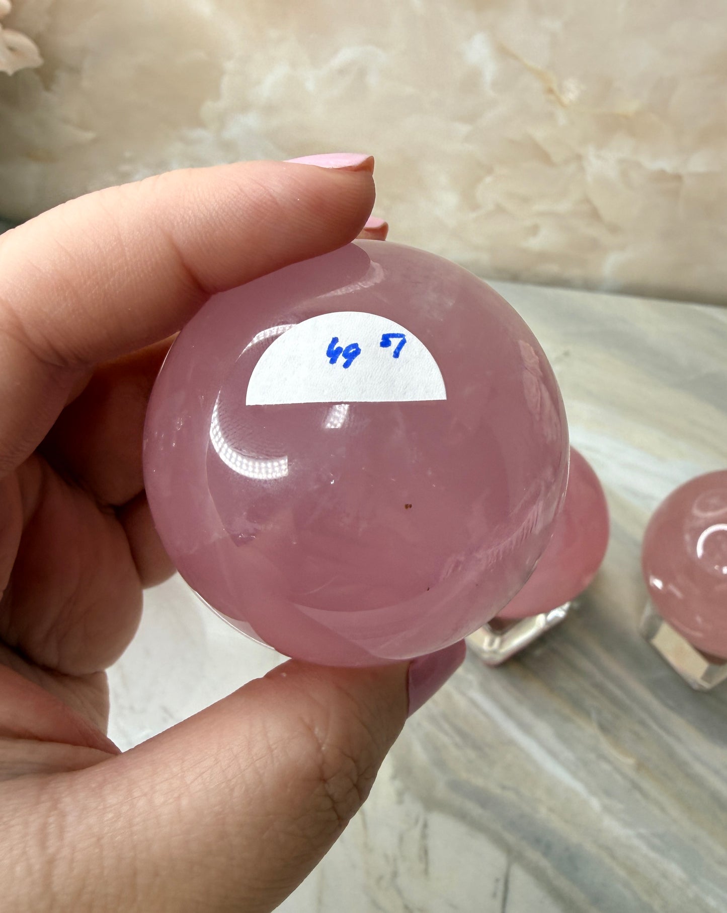 High Quality Star Rose Quartz Sphere