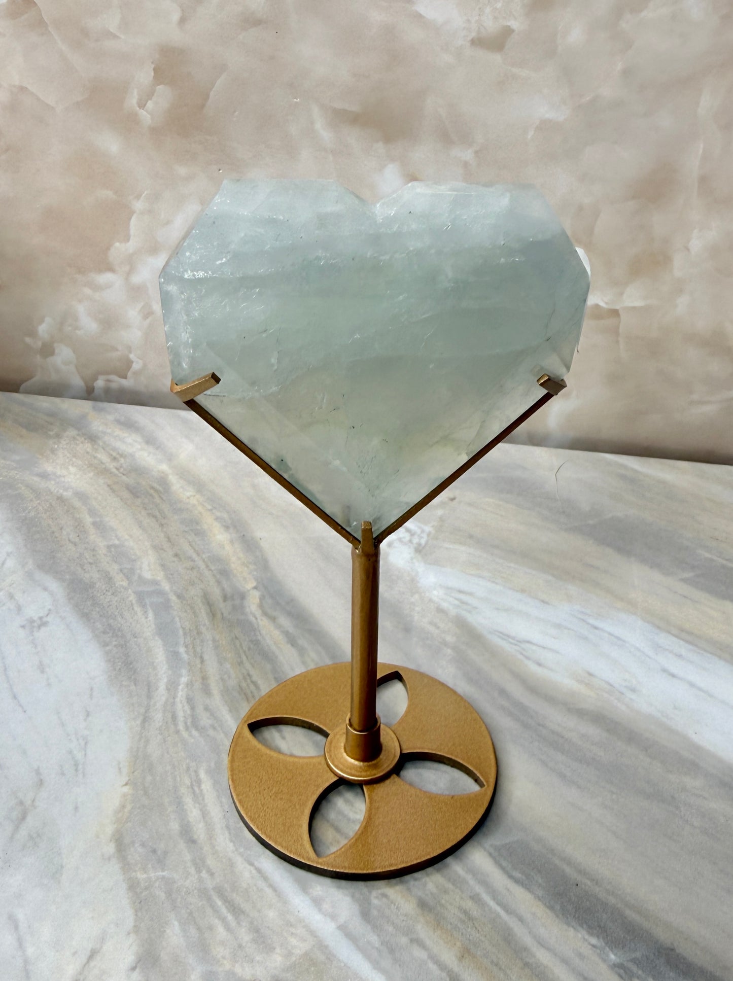Fluorite Heart on Stand