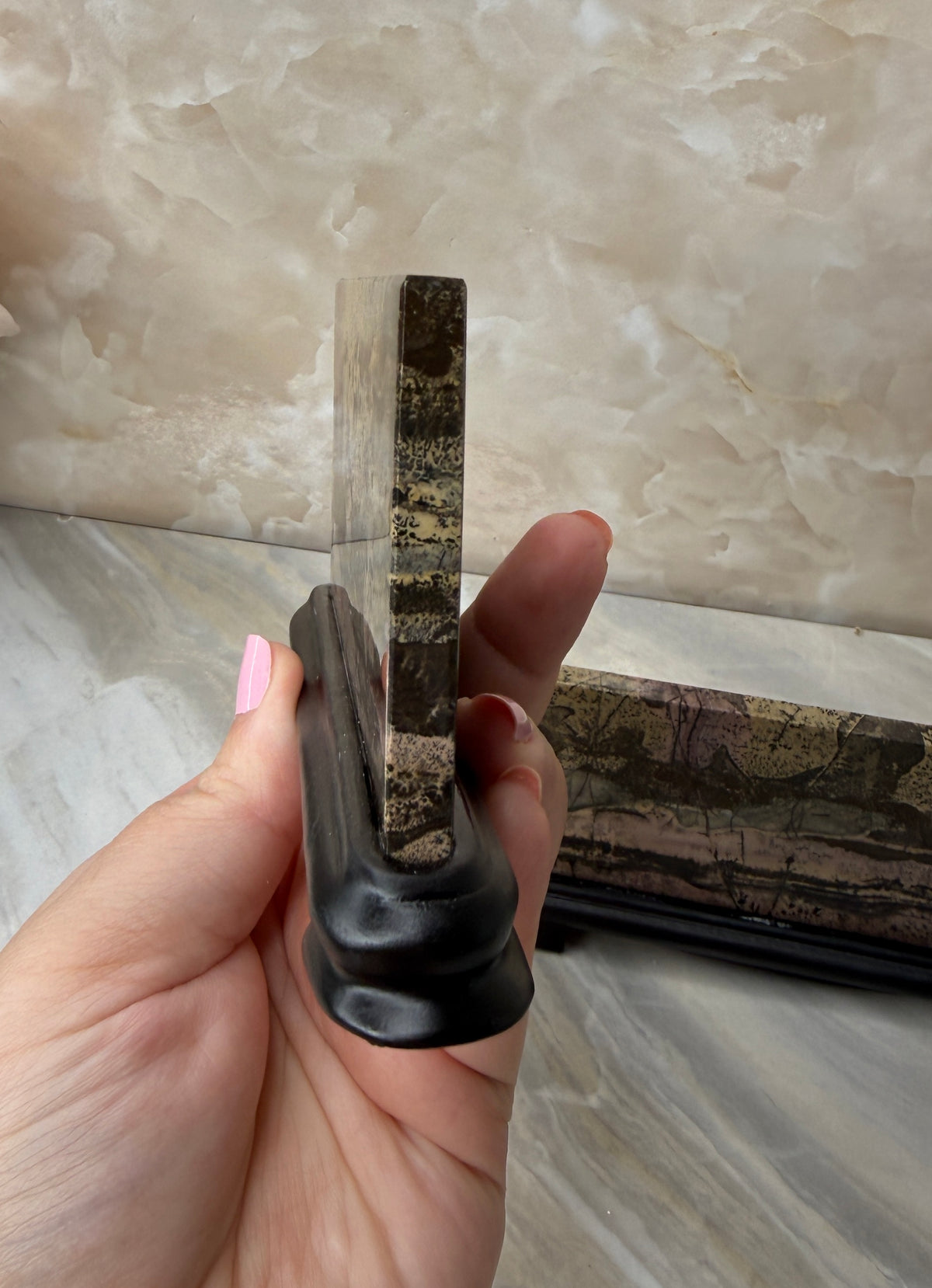 Picture Jasper Slab on Stand