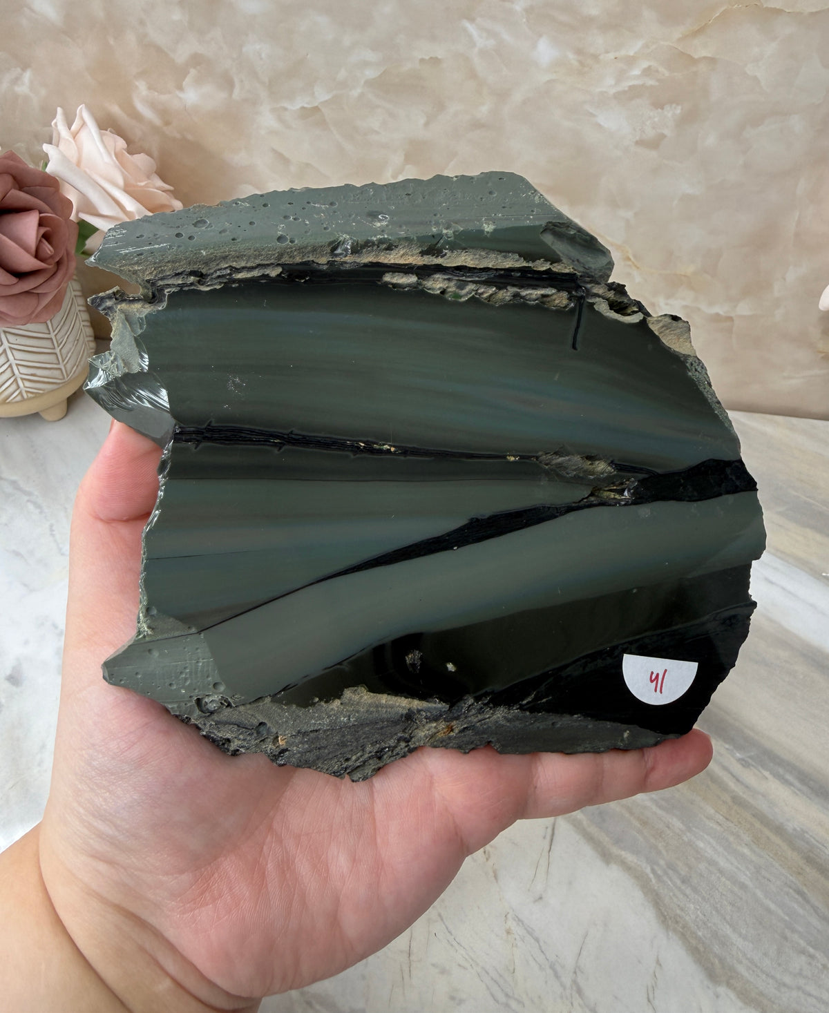 Platinum Obsidian Slab