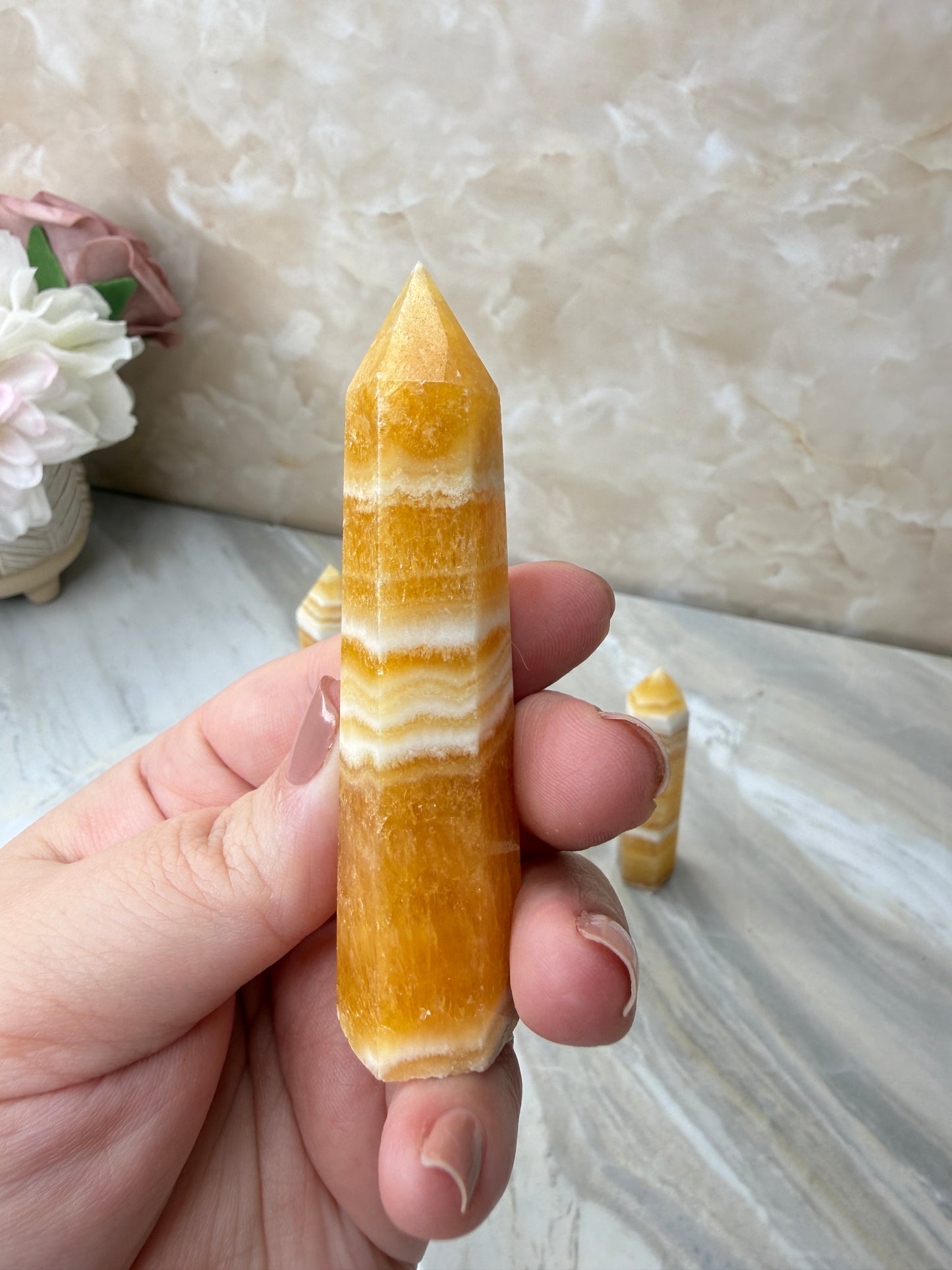 Orange Calcite Tower