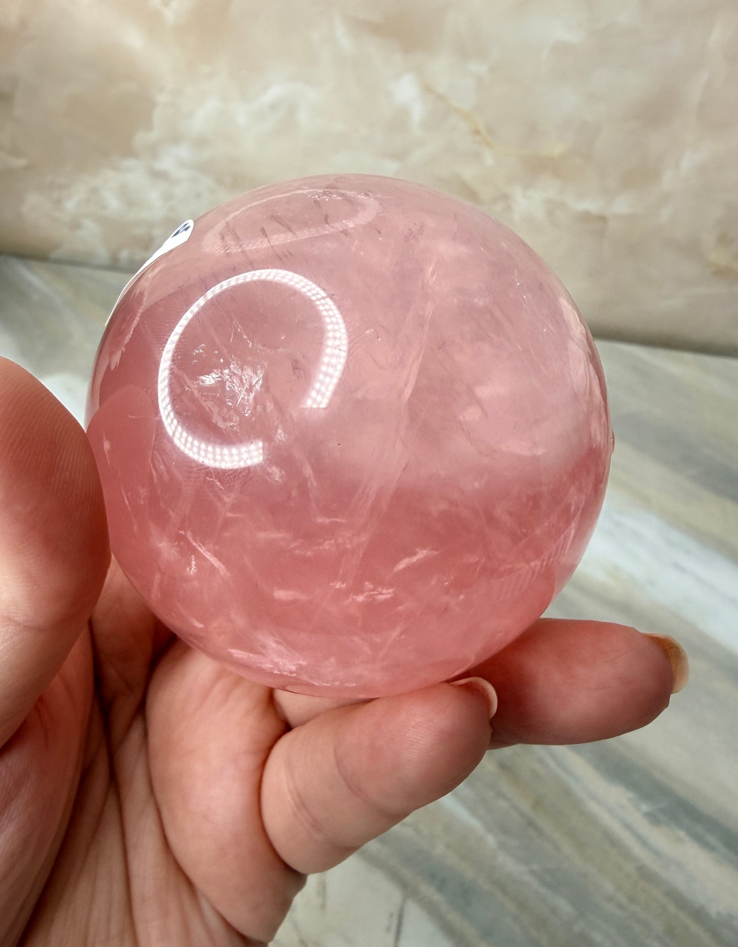 High Quality Rose Quartz Sphere 62mm