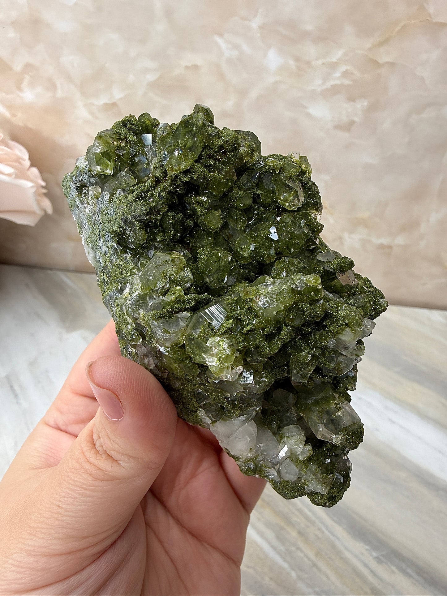 Epidote & Quartz Cluster from Turkey