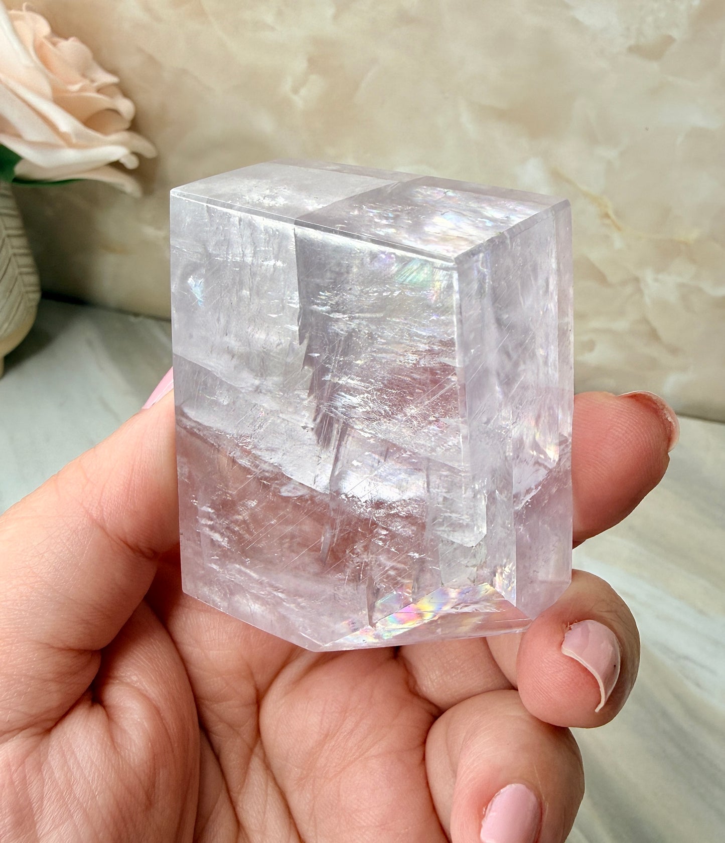 Fully Polished Purple Calcite from Madagascar