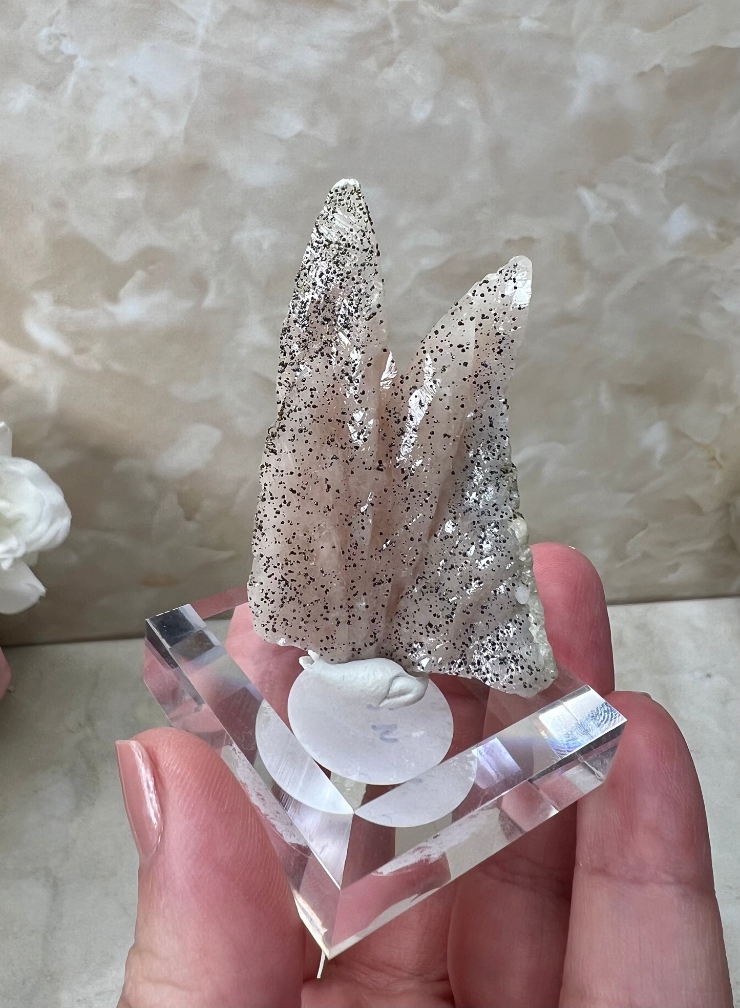 Feather Calcite with Chalcopyrite