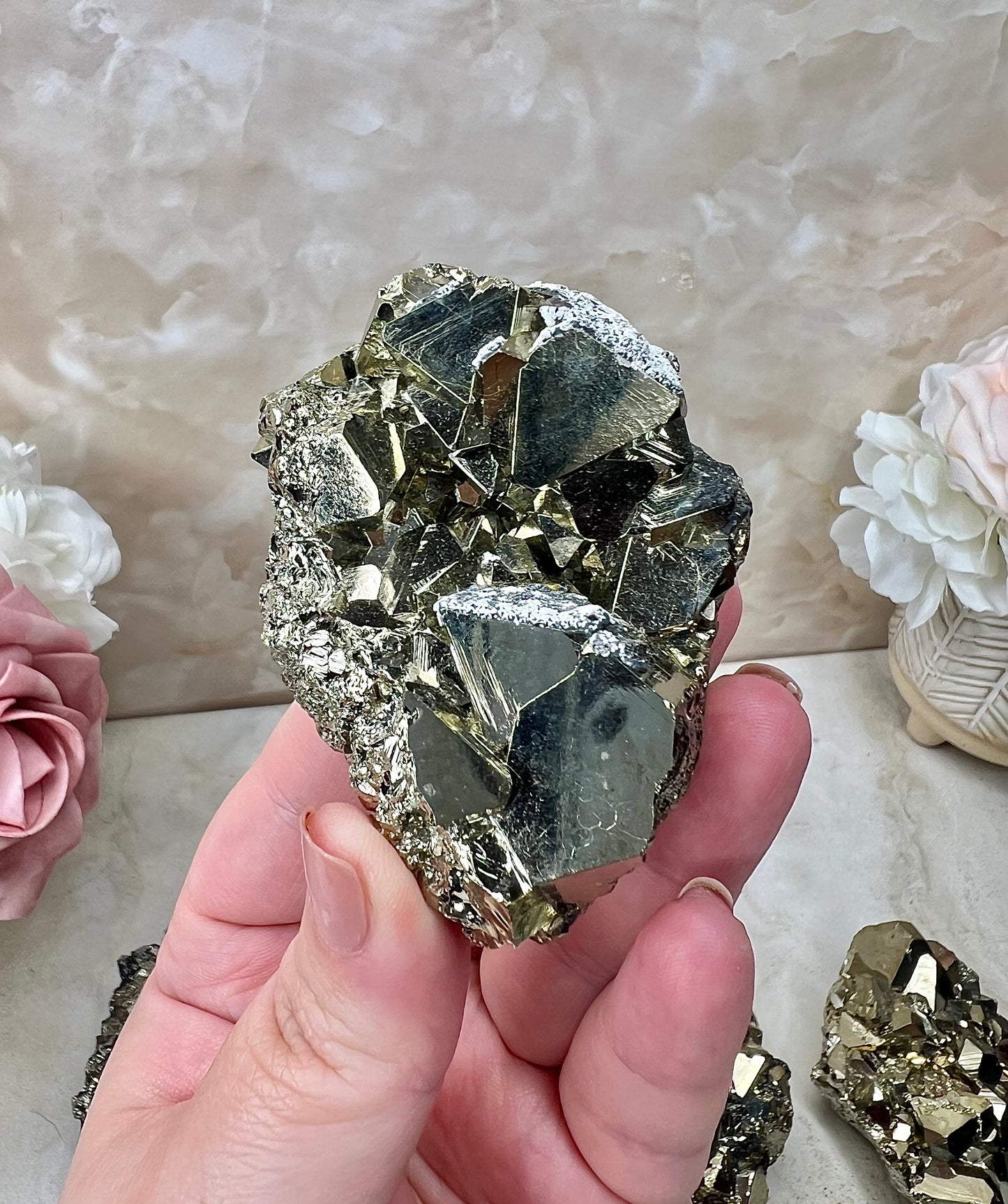 Octahedral Peruvian Pyrite Cluster