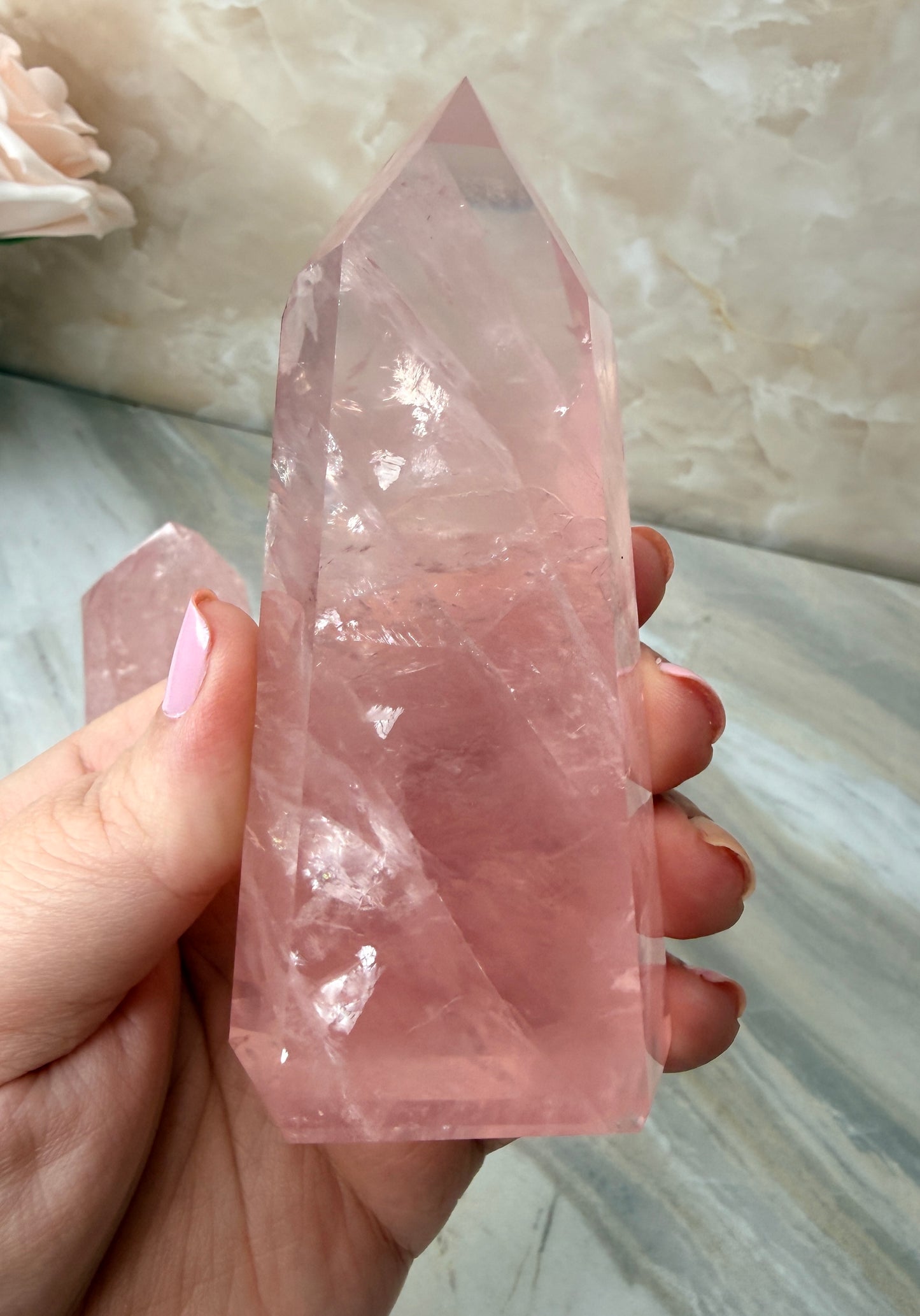 High Quality Rose Quartz Tower