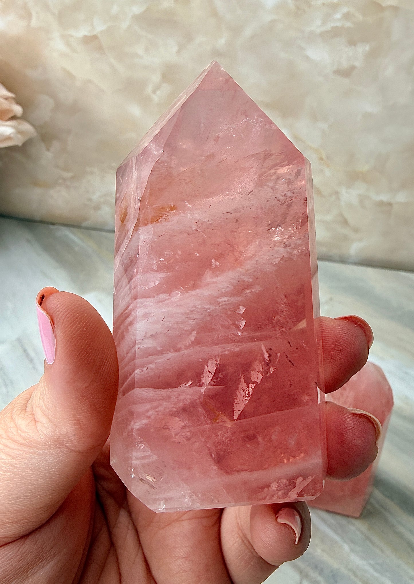 High Quality Rose Quartz Tower