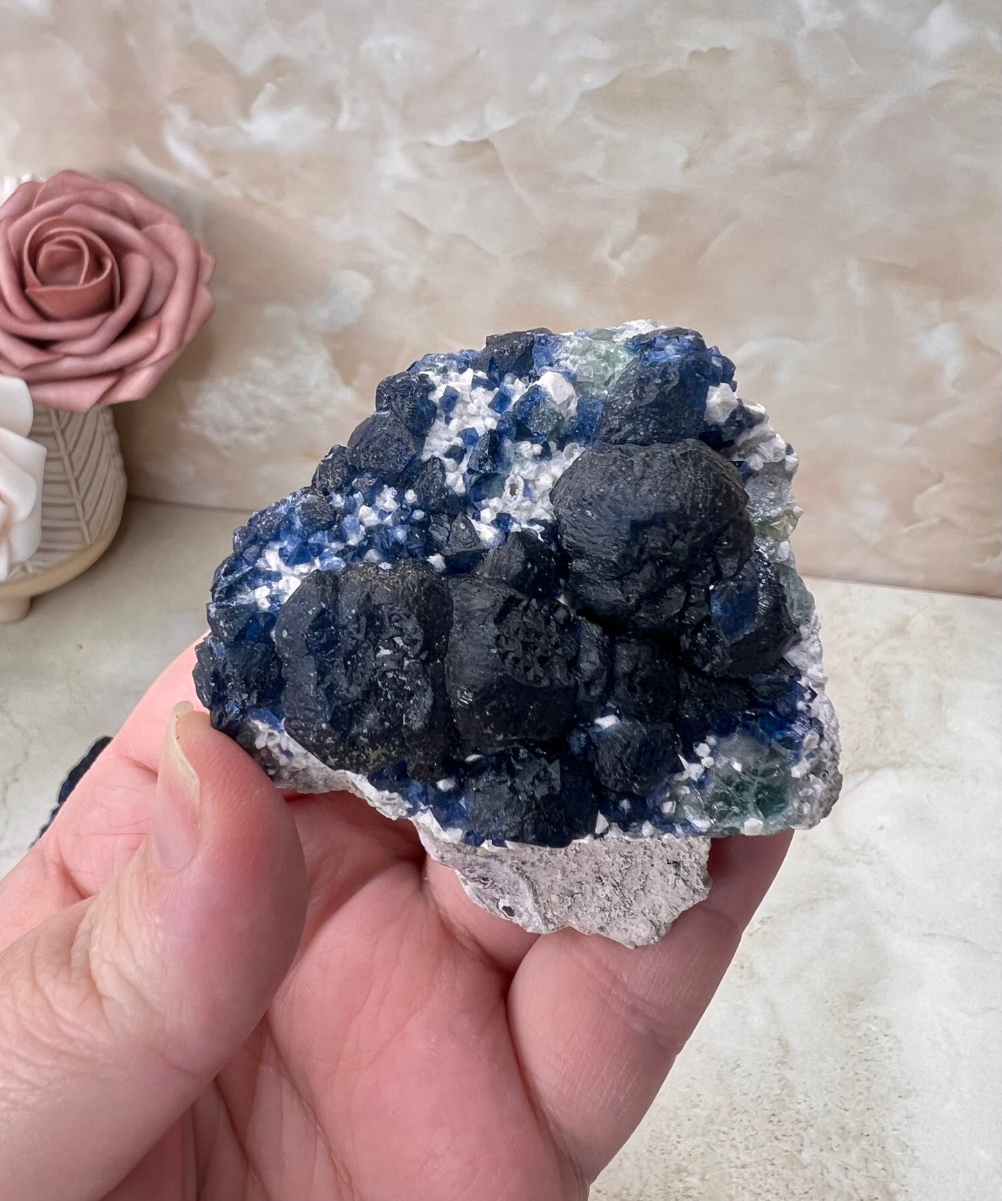 Blueberry Flourite Cluster