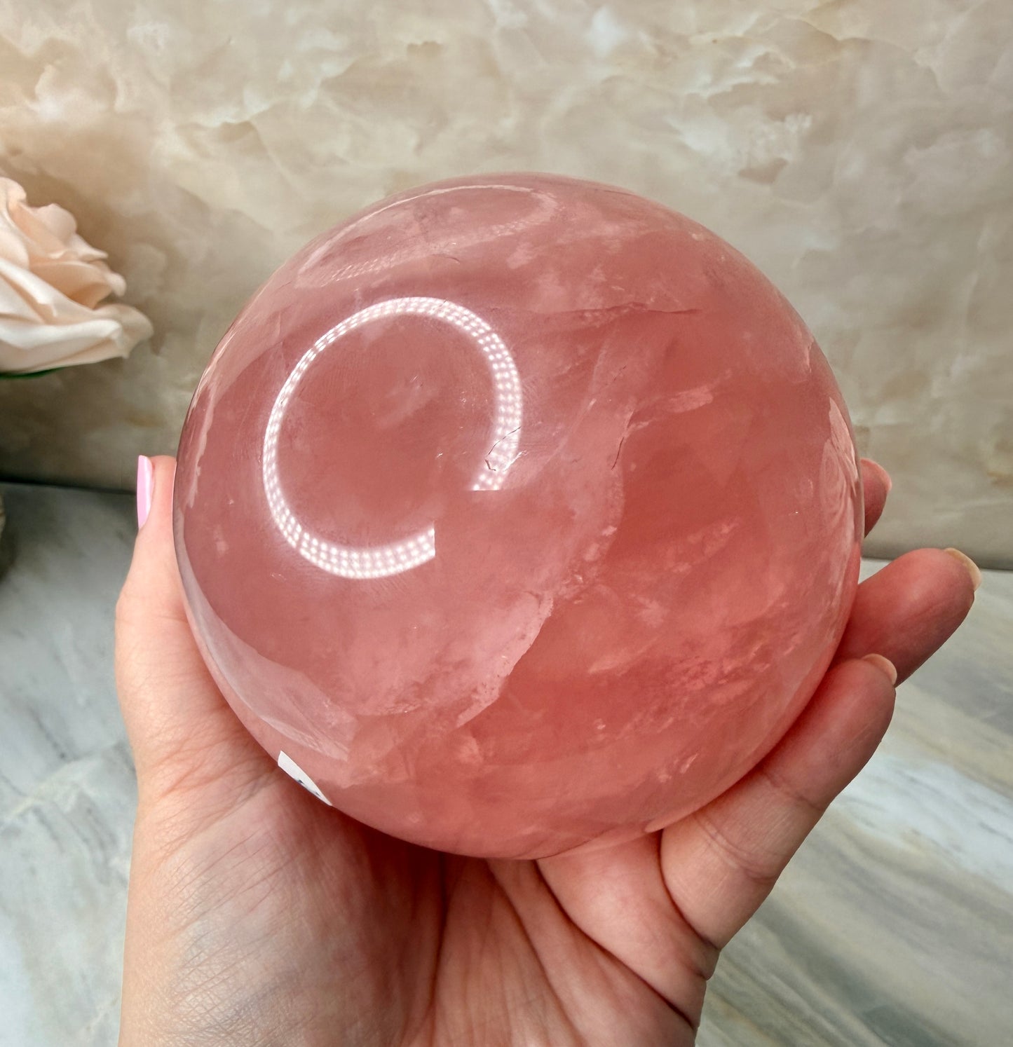 High Quality Rose Quartz Sphere 105mm
