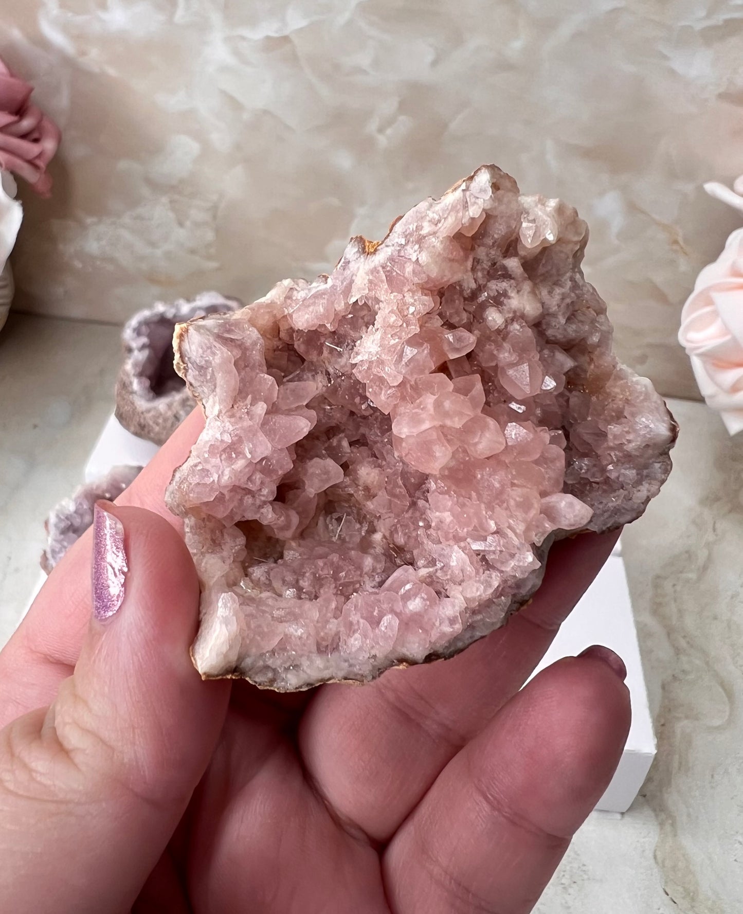 Pink Amethyst Geode from Argentina