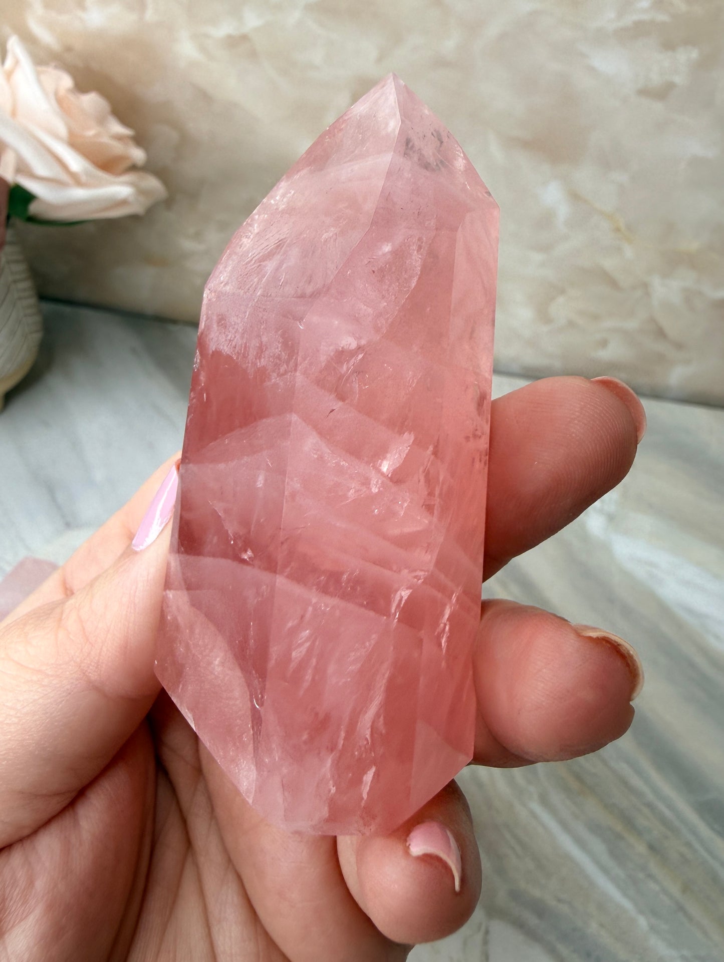 High Quality Rose Quartz Tower