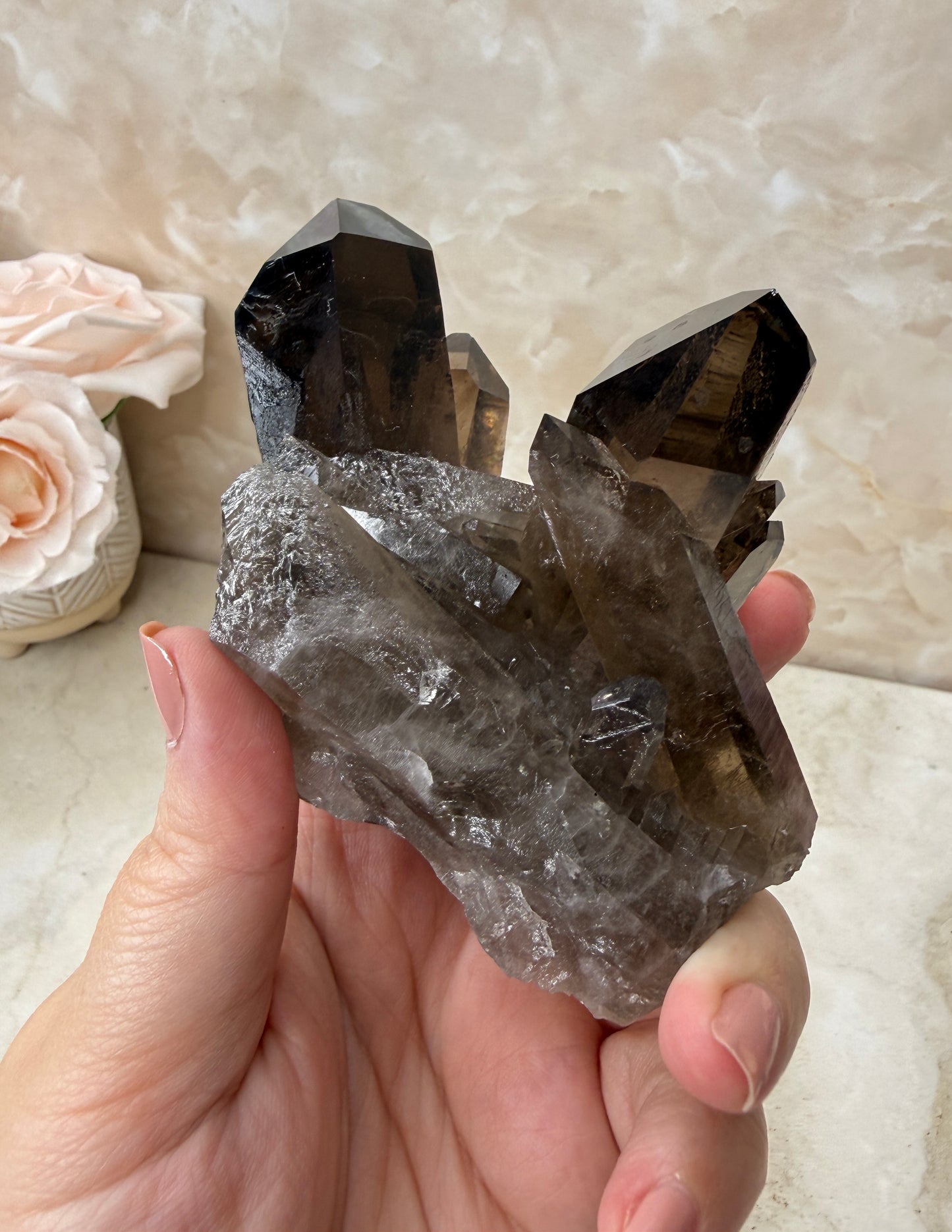 Smokey Quartz Cluster (Heated)