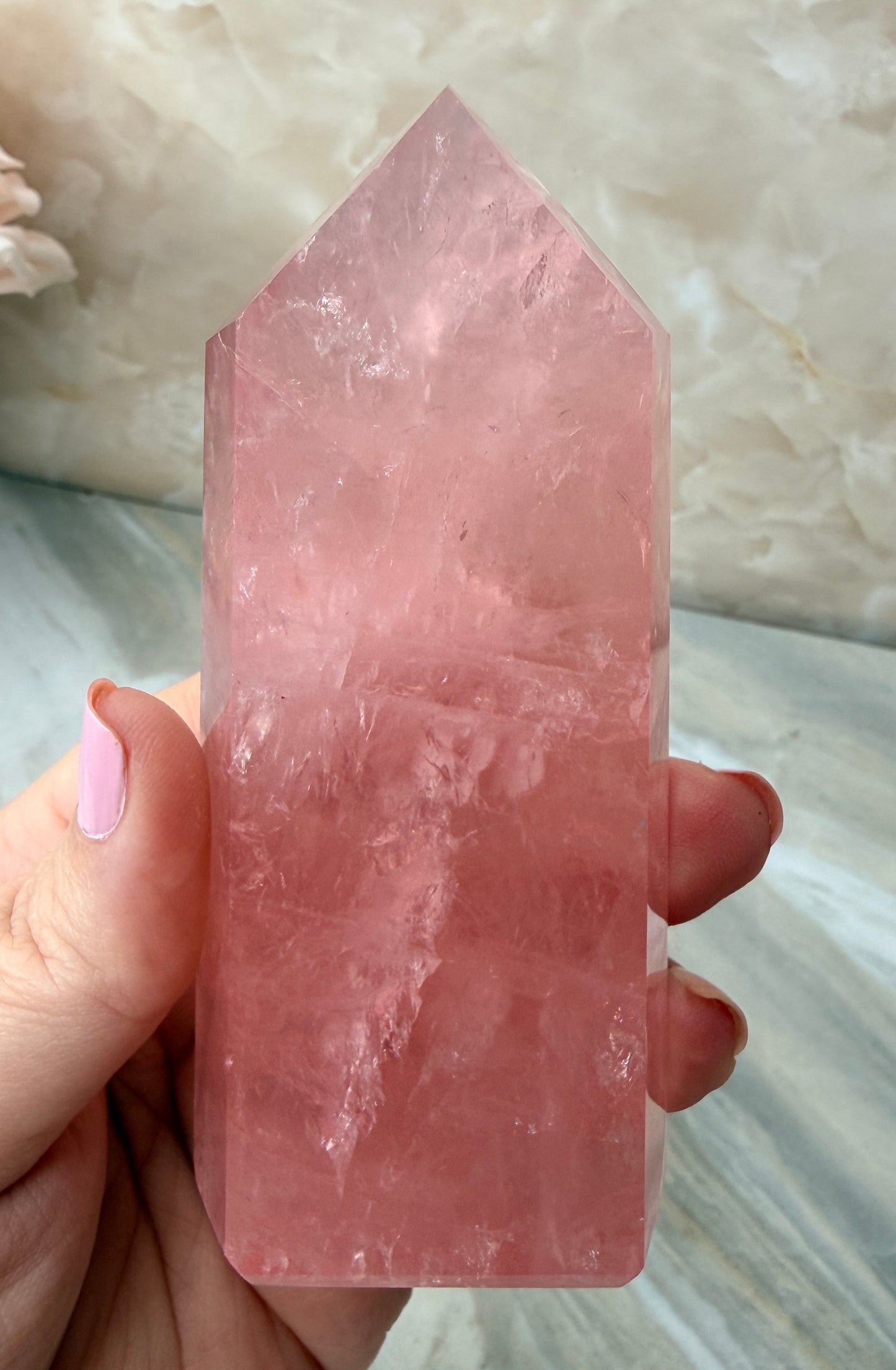 High Quality Rose Quartz Tower