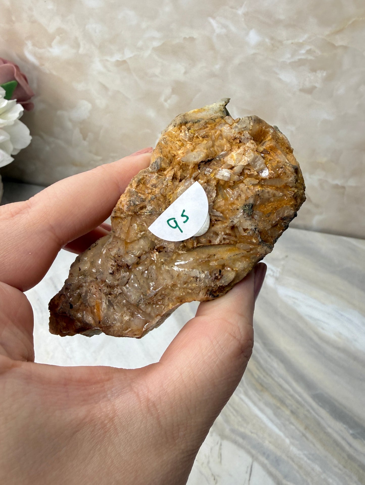 Barite with Pyrite Cluster from Morocco