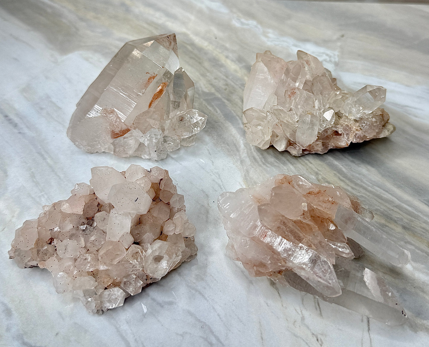 Pink Himalayan Quartz Cluster