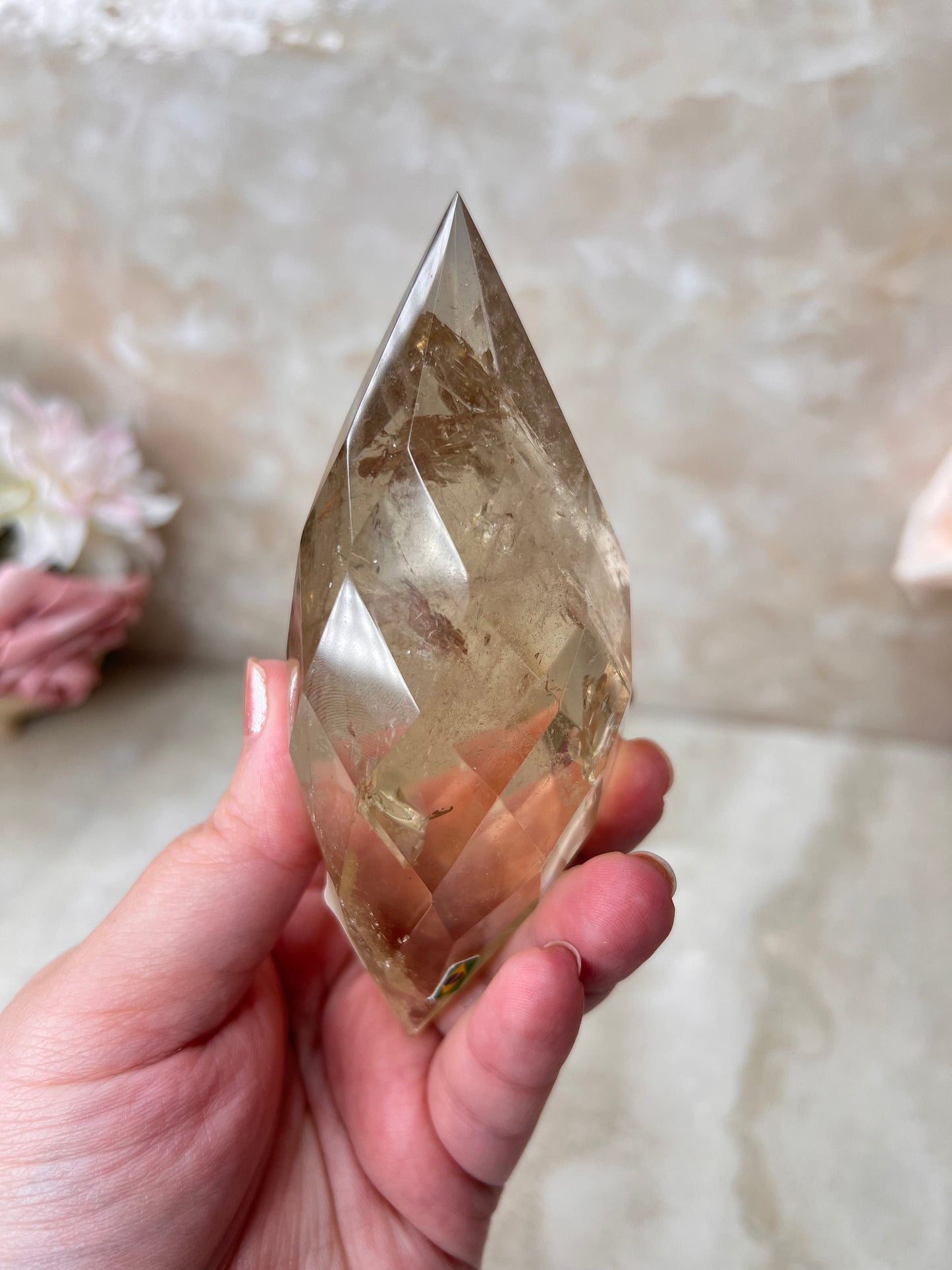 Faceted Citrine Dt on Stand