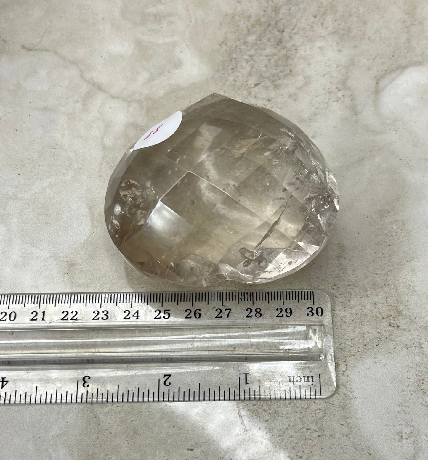 Faceted Smokey Quartz Heart from Brazil
