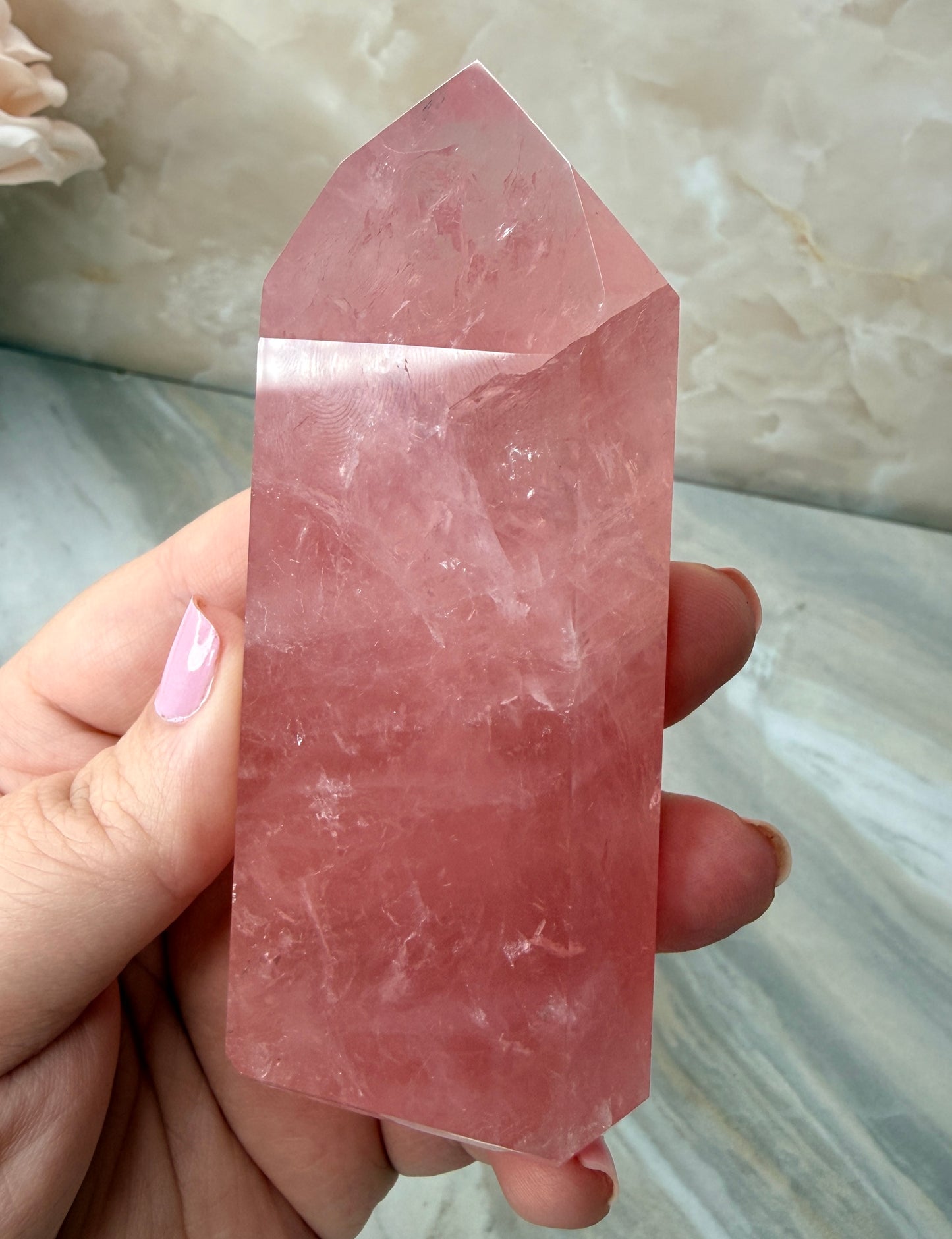 High Quality Rose Quartz Tower