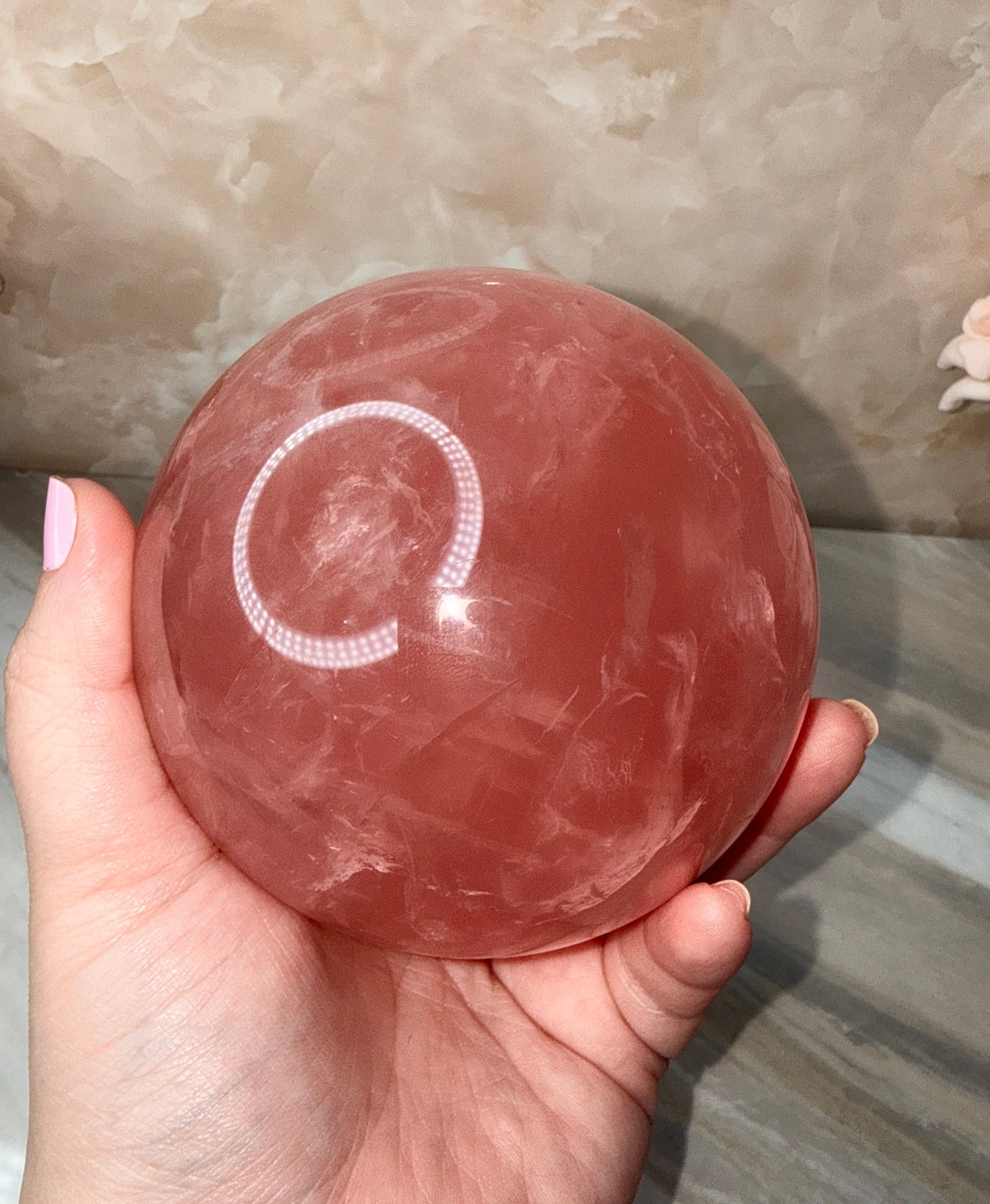 High Quality Rose Quartz Sphere 105mm