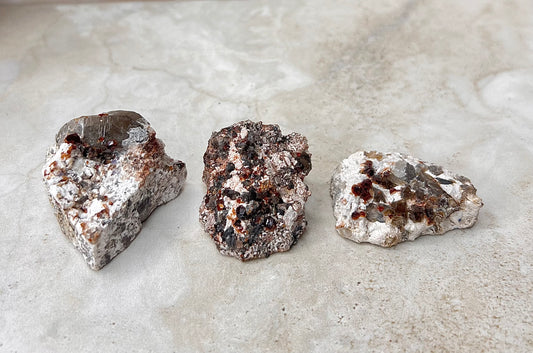 Garnet & Smokey on Feldspar