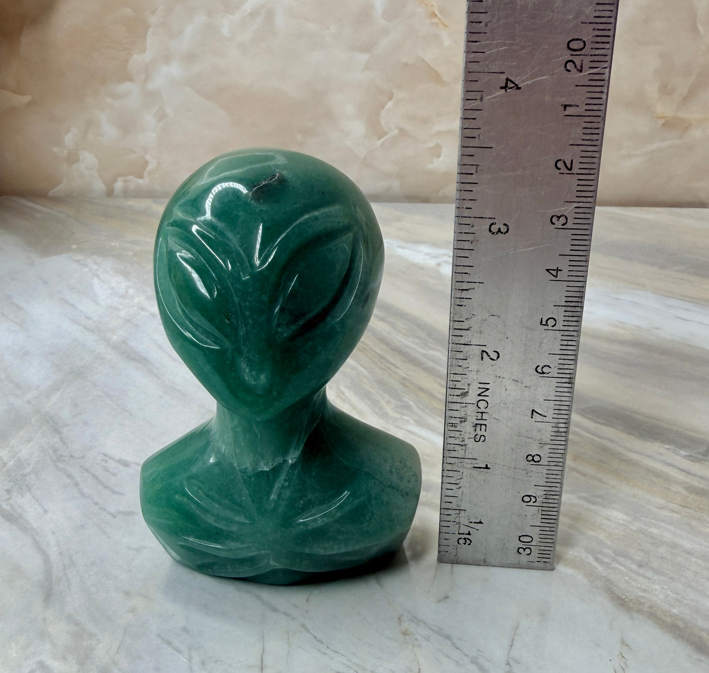 Custom Green Aventurine Alien from Brazil