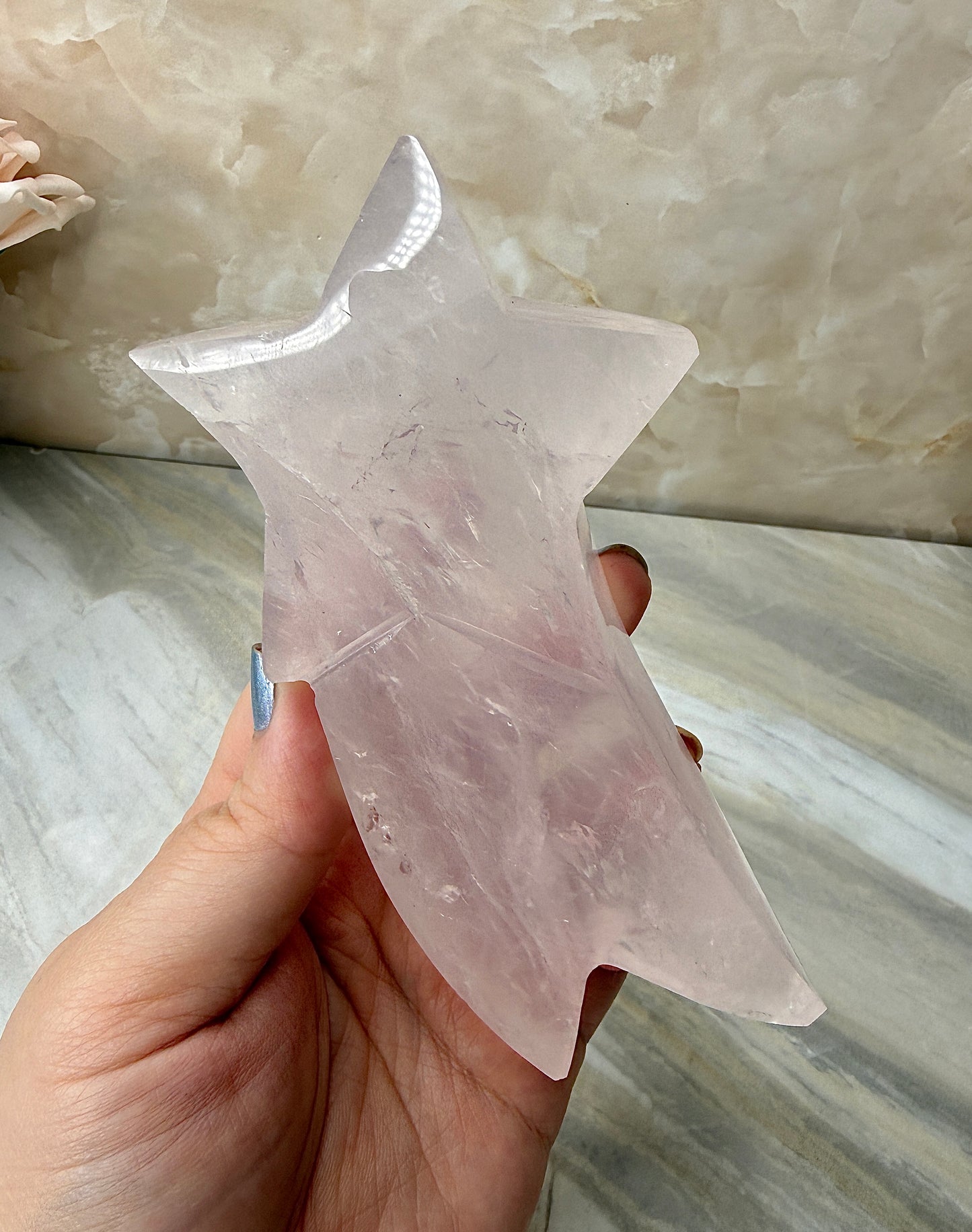 Girasol Rose Quartz Shooting Star from Brazil