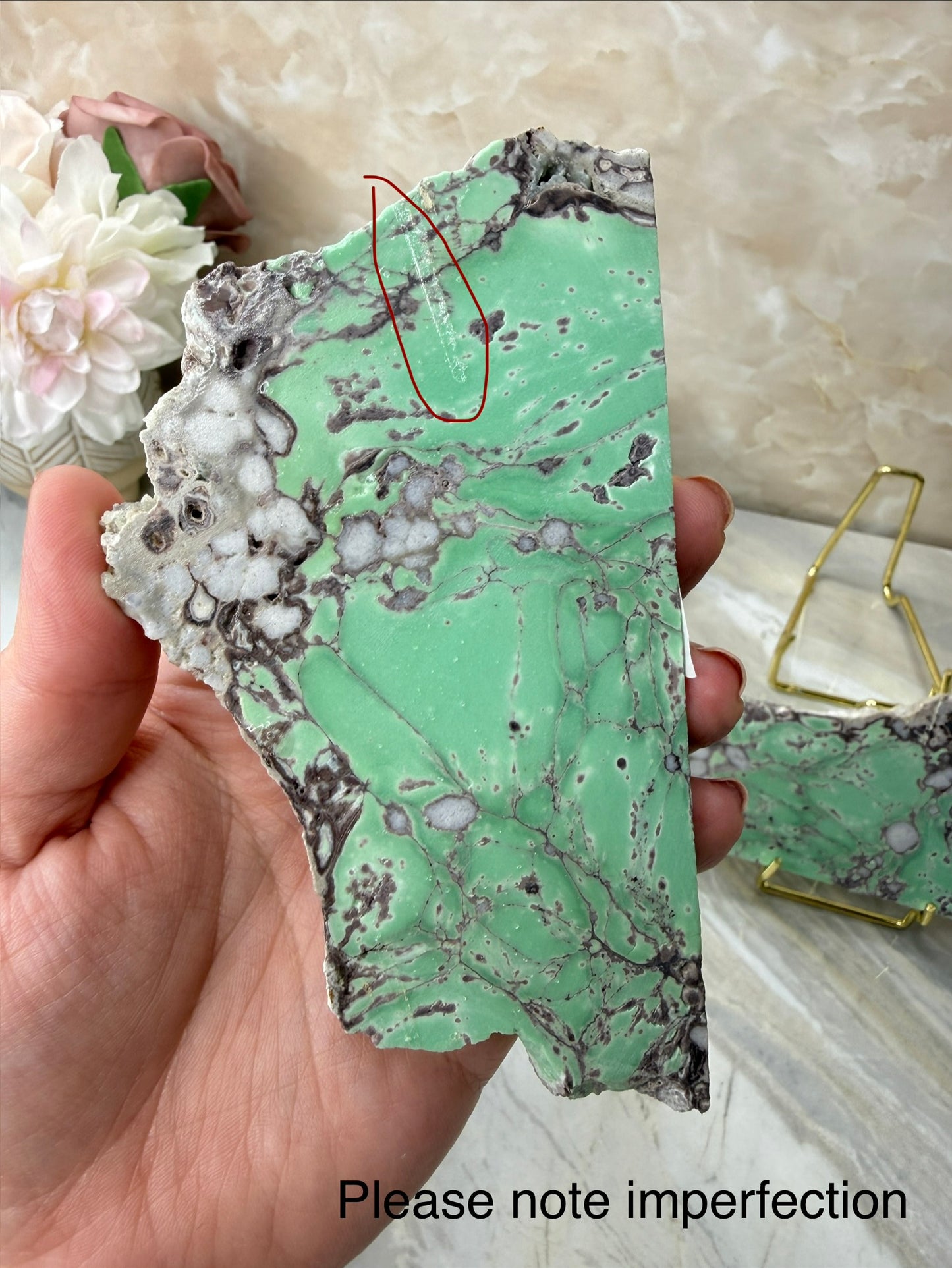 Imperfect Variscite Slabs (Please note Imperfections in each slab)