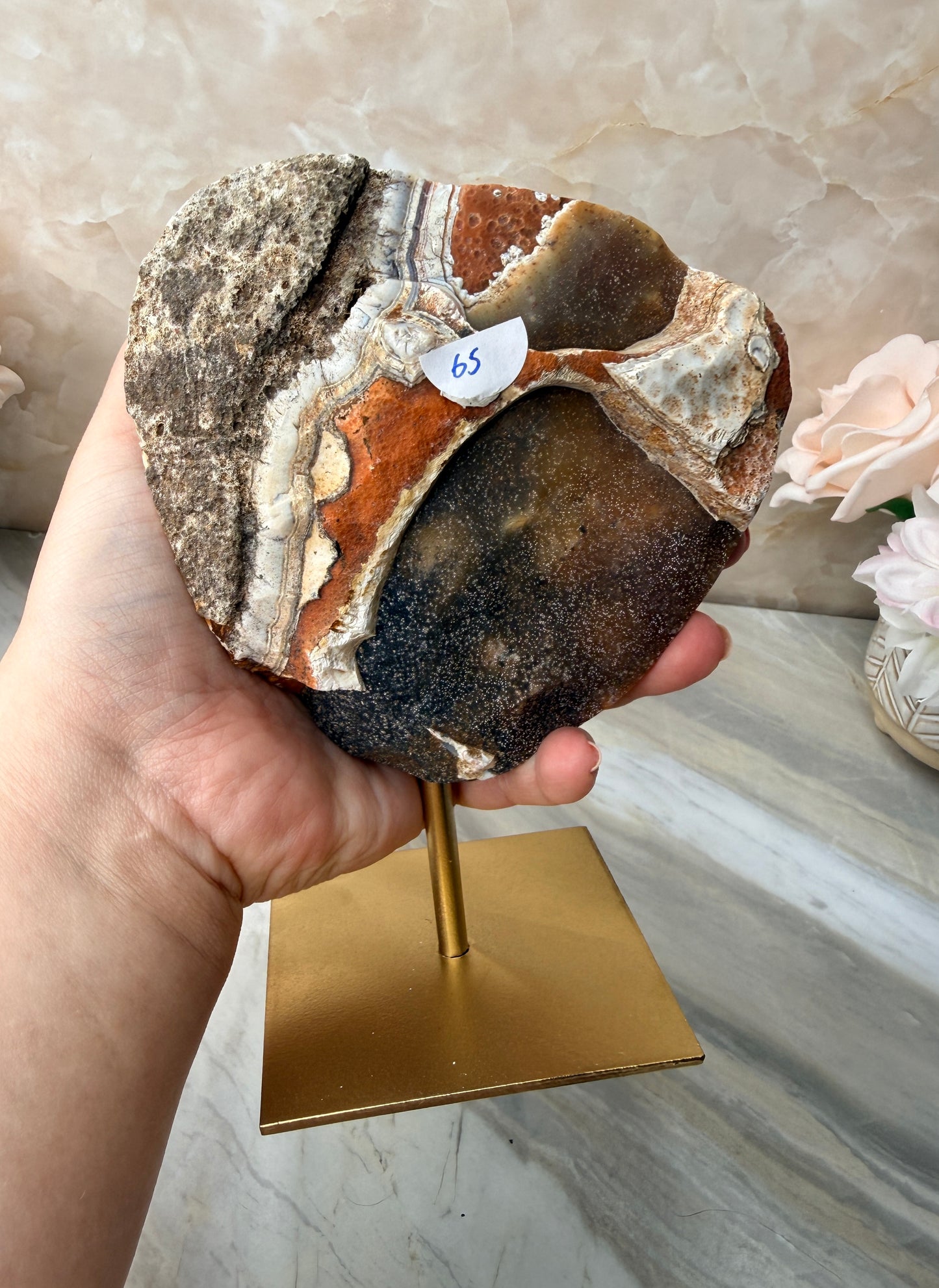 Druzy Agate on Stand