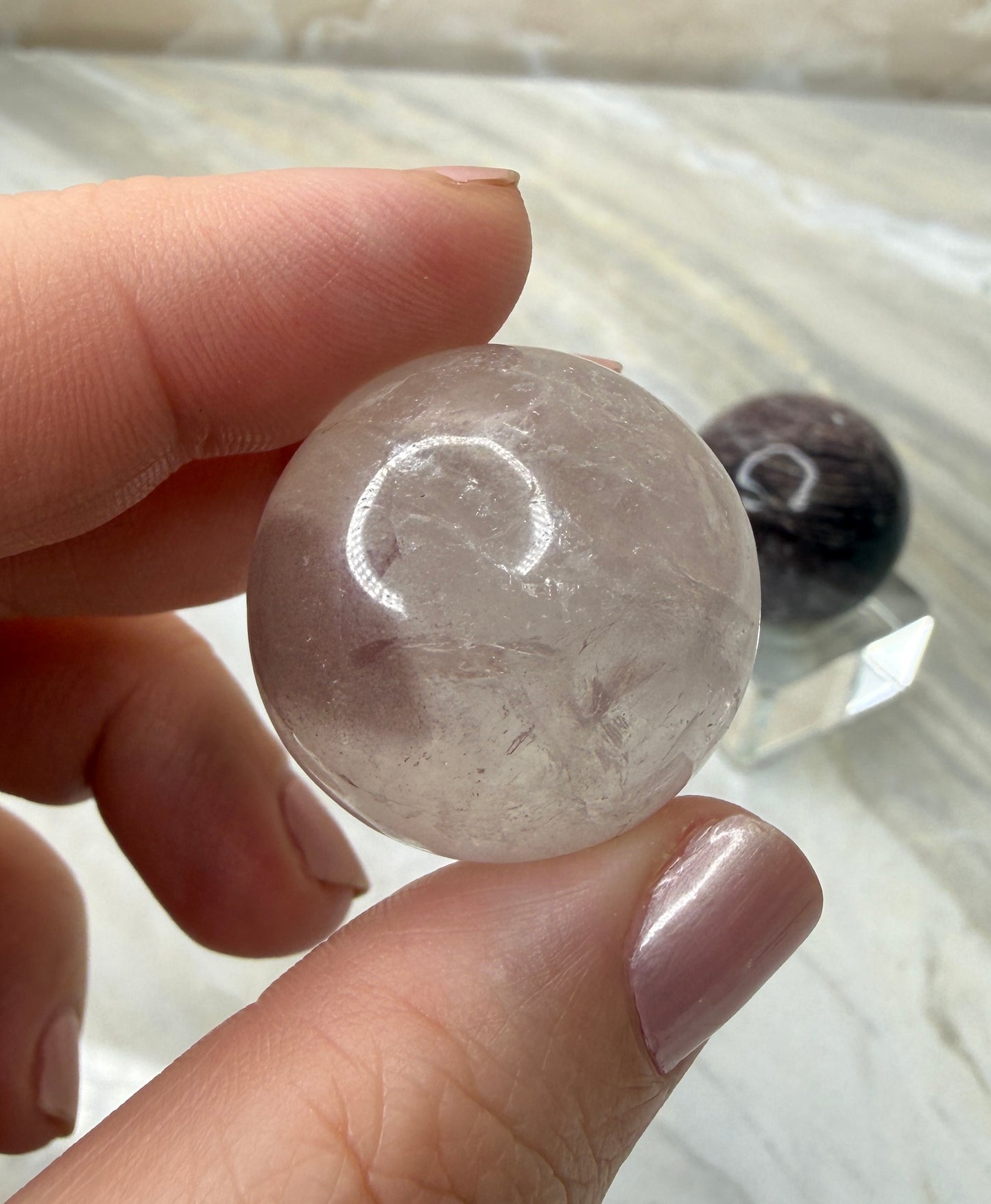 Pink Lithium Sphere from Brazil