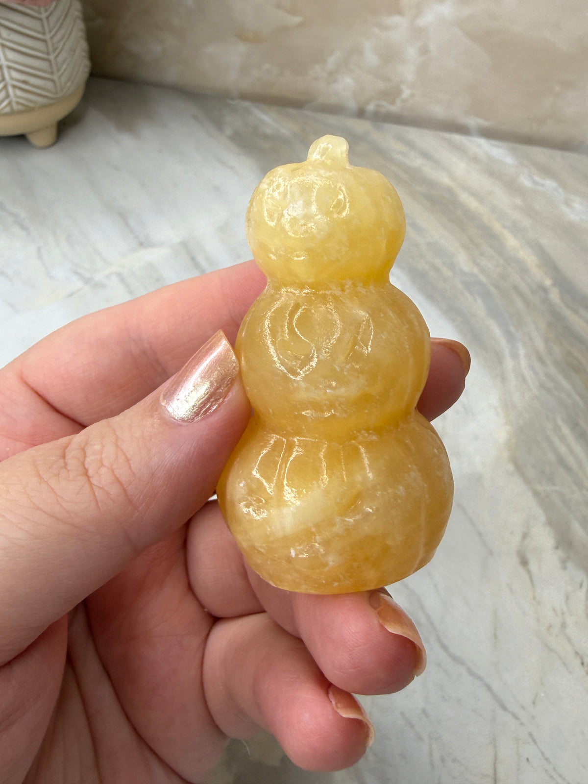 Orange Calcite 3 Pumpkin Carving