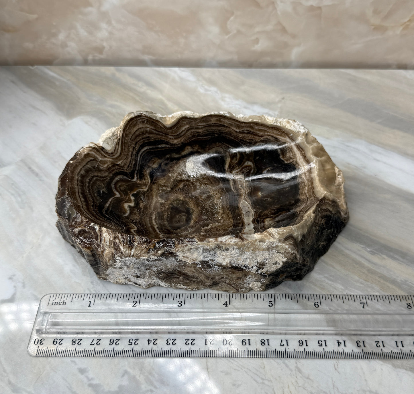 Chocolate Calcite Dish
