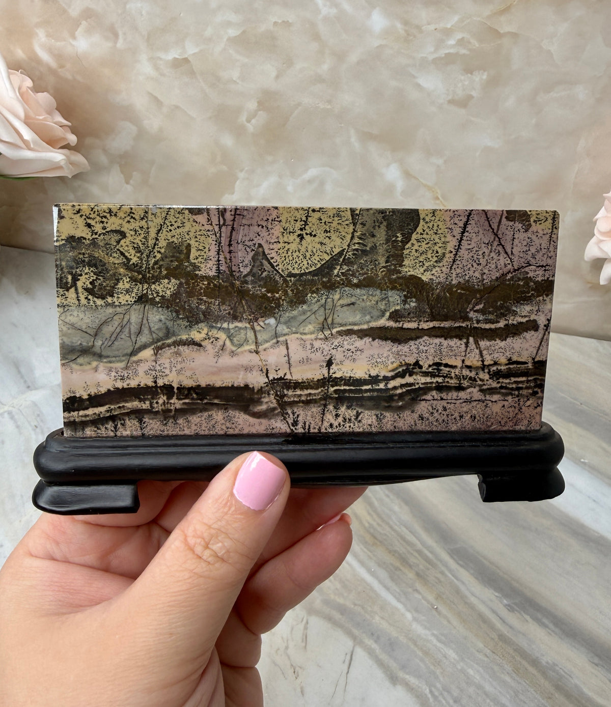 Picture Jasper Slab on Stand