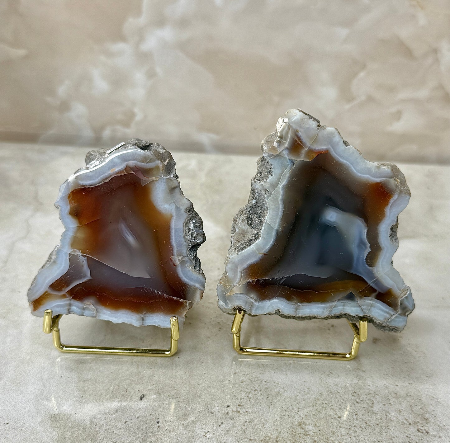 Indonesian Agate Pair
