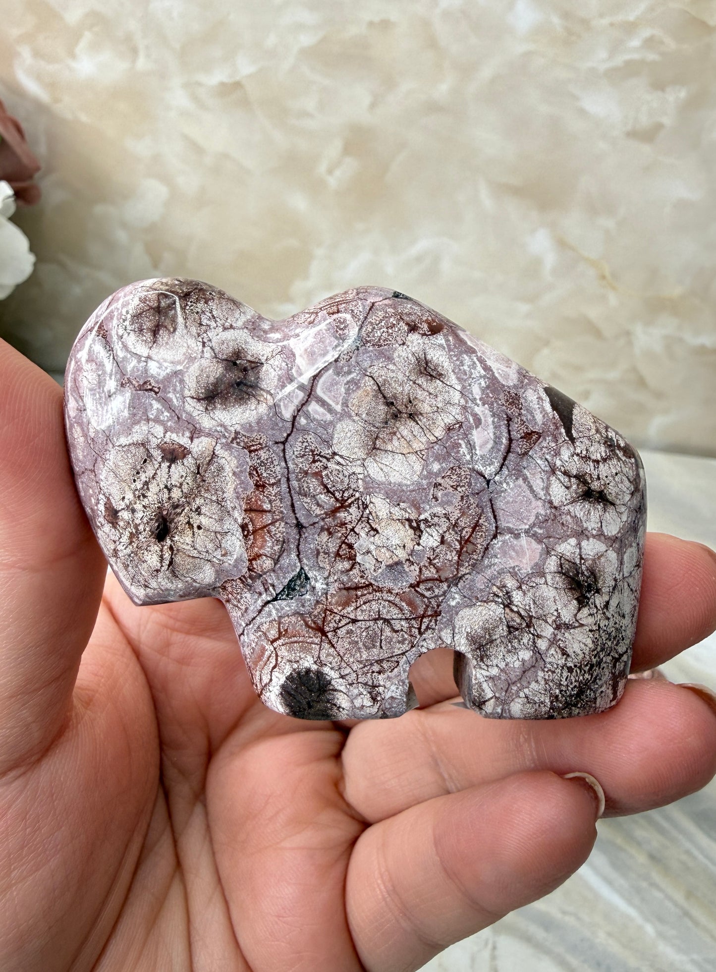 Ryholite Buffalo Carving